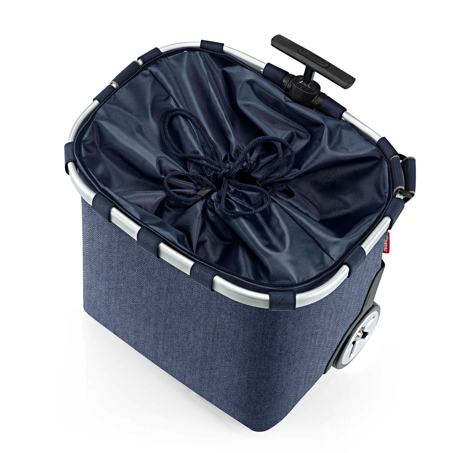 Carrycruiser with 2 wheels Shopping 40 Liter - herringbone dark blue