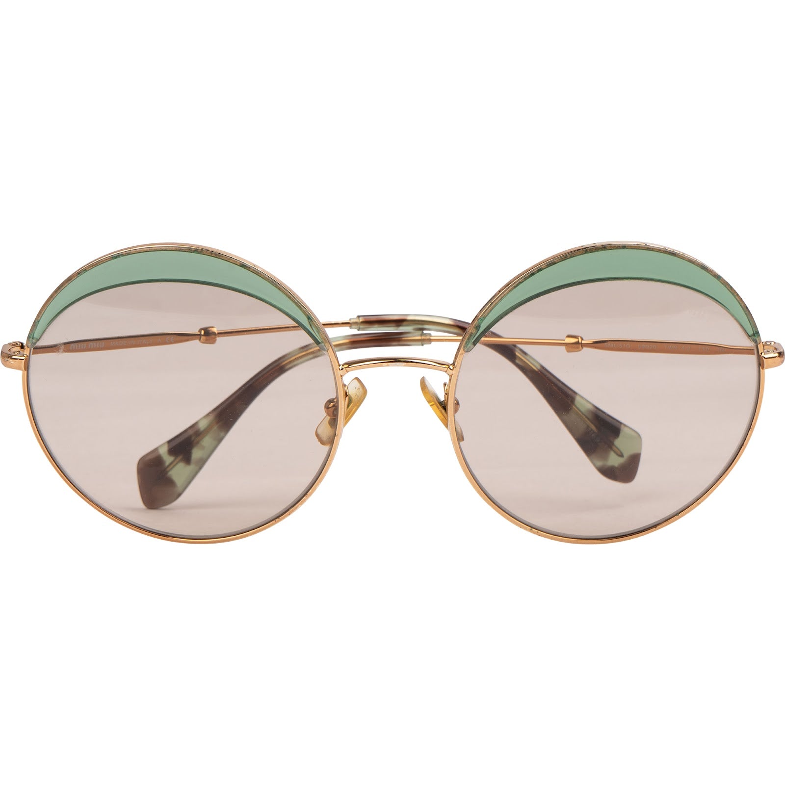 Miu Miu – Gold Tone Green Ombre SMU52S Sonnenbrille