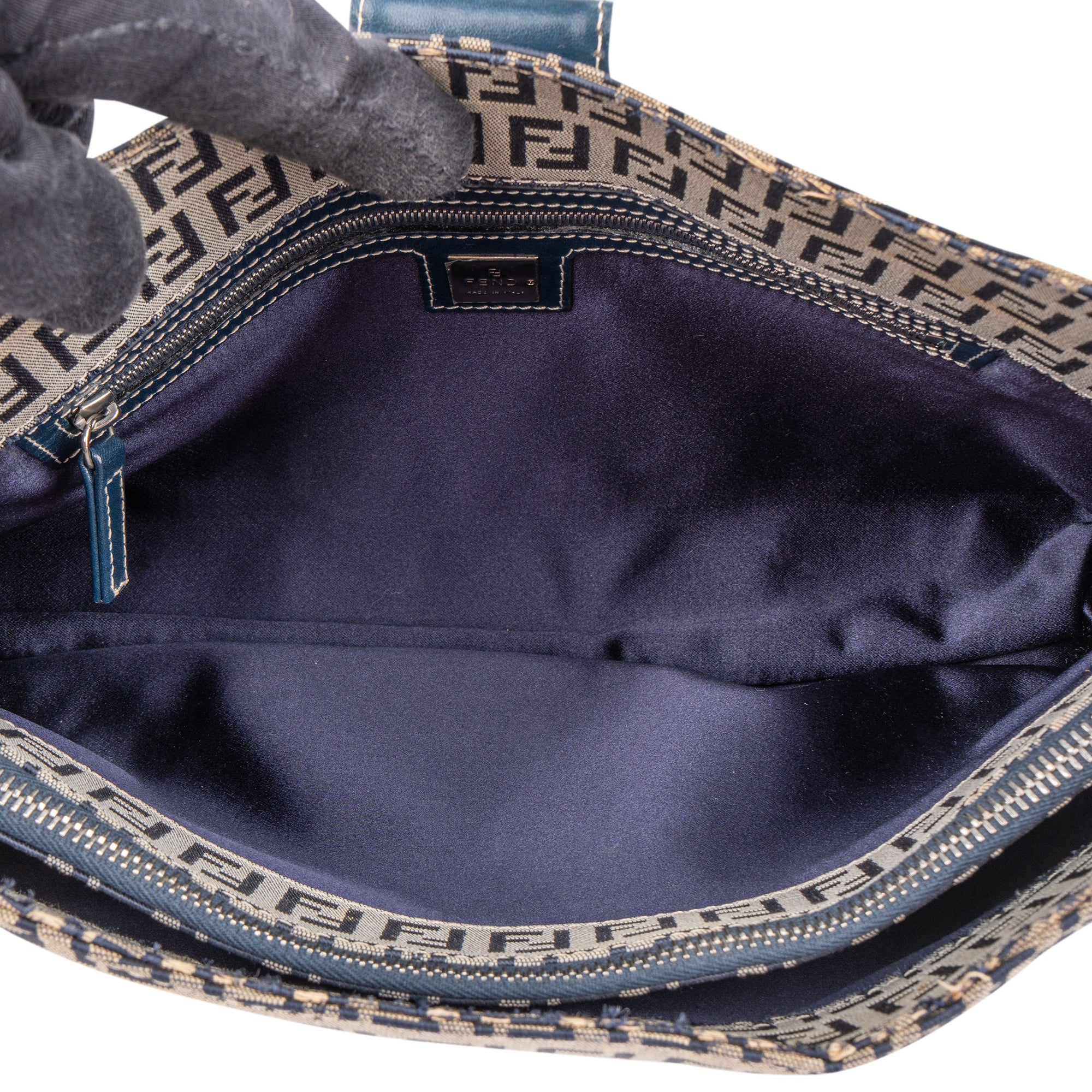 Fendi FF Monogram Baguette Buckle Shoulder Bag