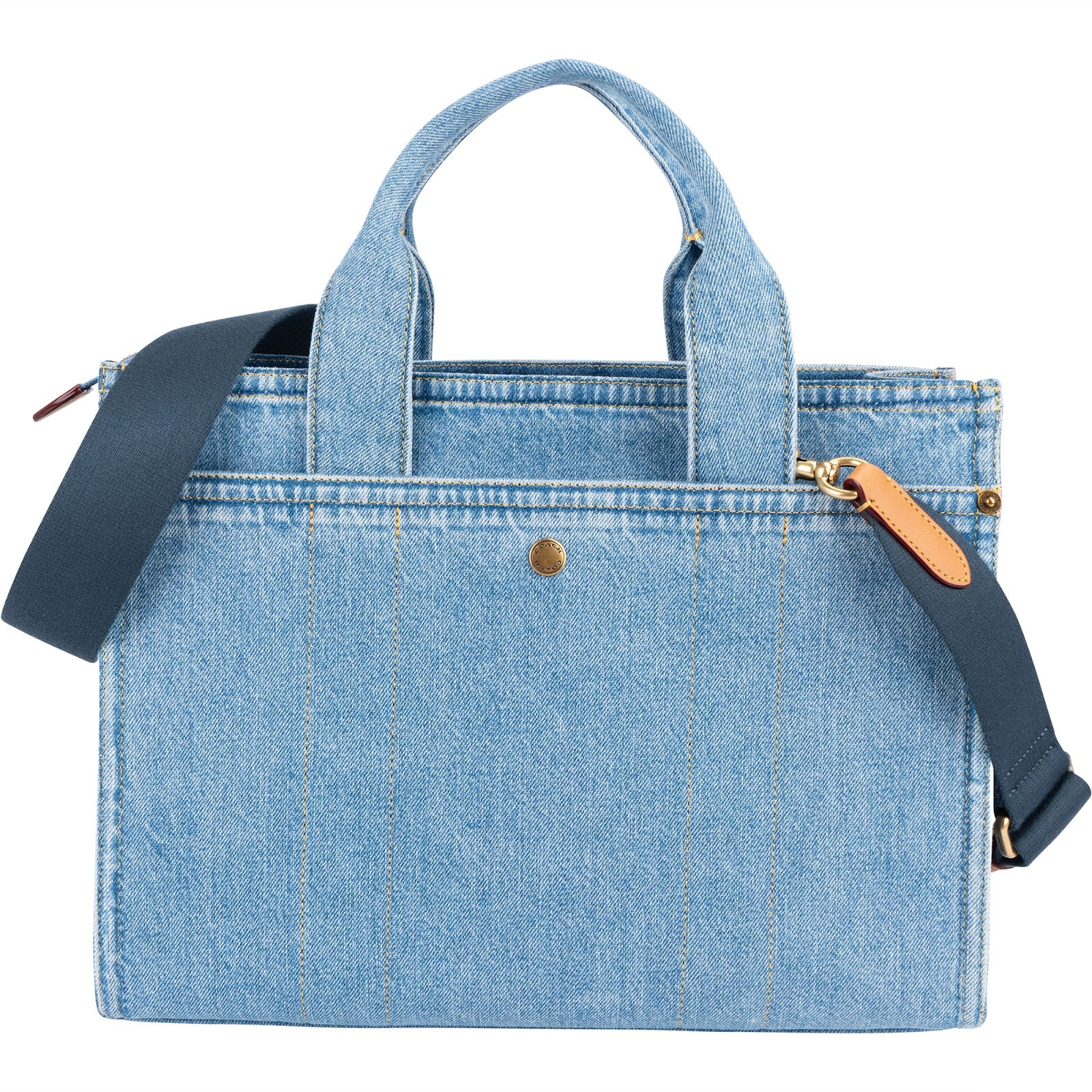 Coach Denim Cargo Tote Handbag