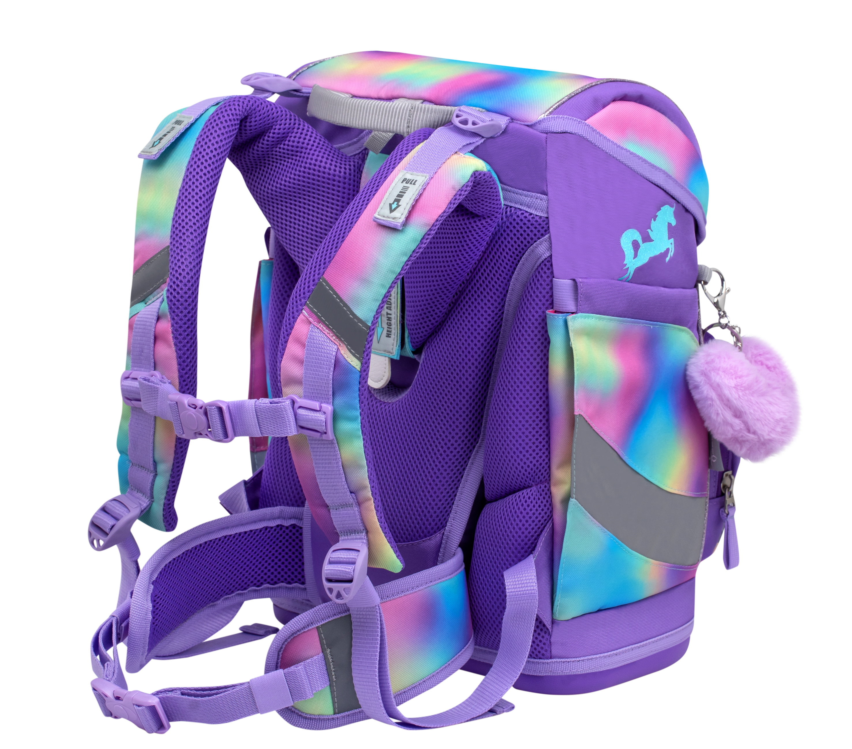 Smarty satchel set 5-piece with 6 patches - Rainbow Color