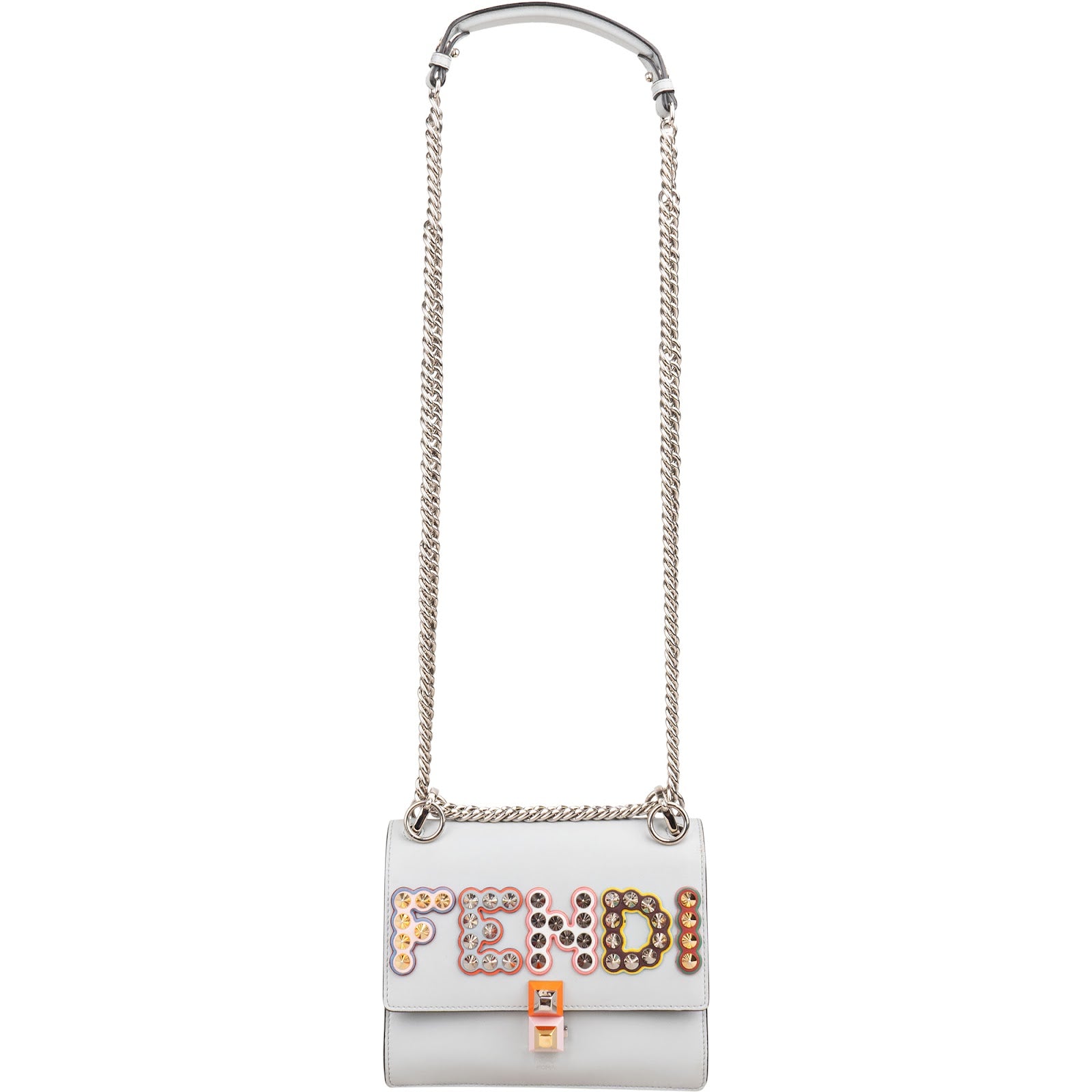 Fendi – Kan I schoudertas met studs en embleem