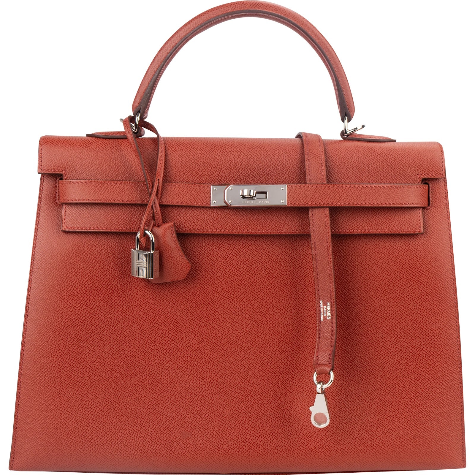 Hermès Epsom Leather Kelly Palladium 35 Sellier Handbag