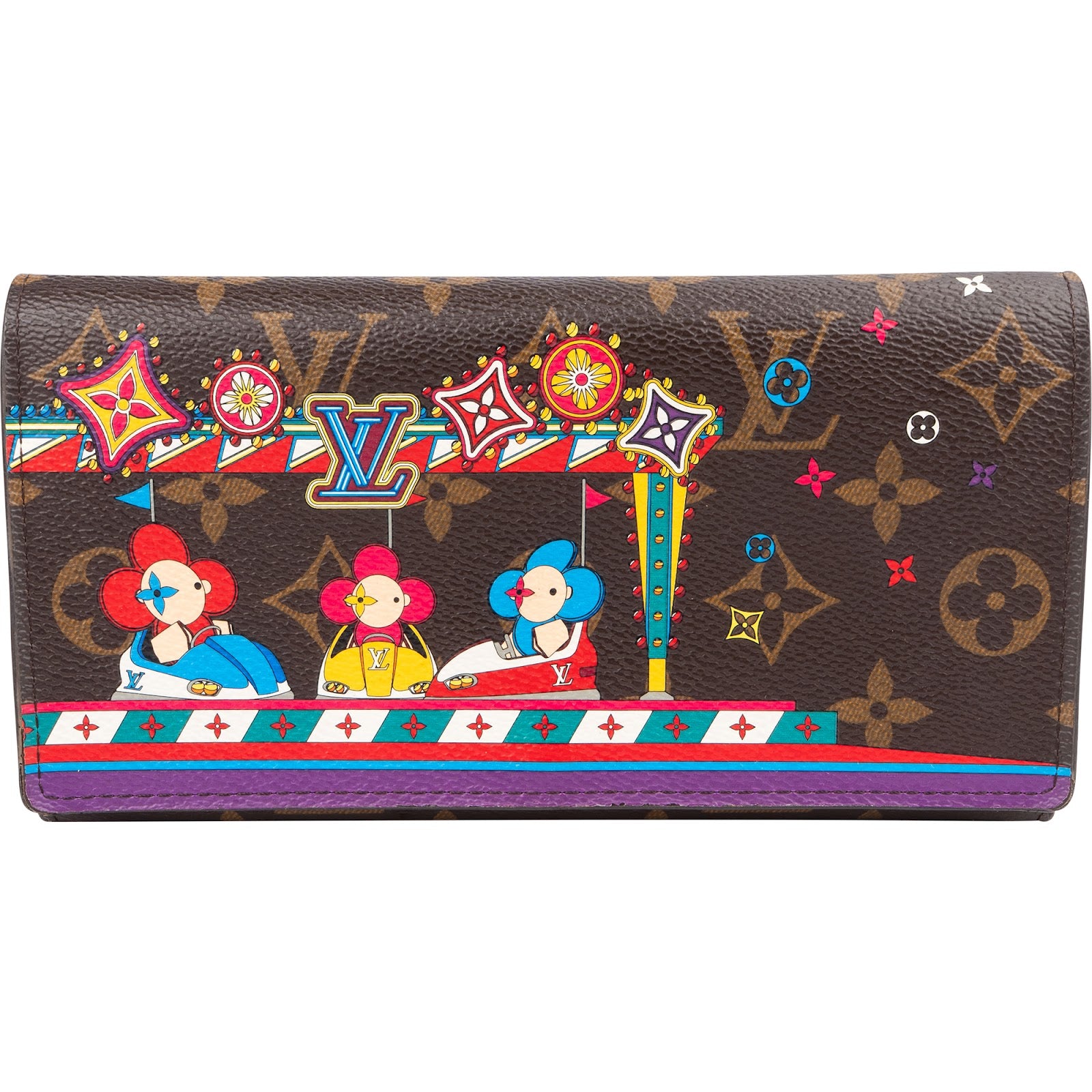 Louis Vuitton Monogram Canvas Illustre Christmas Animation Bumper Cars Vivienne Wallet