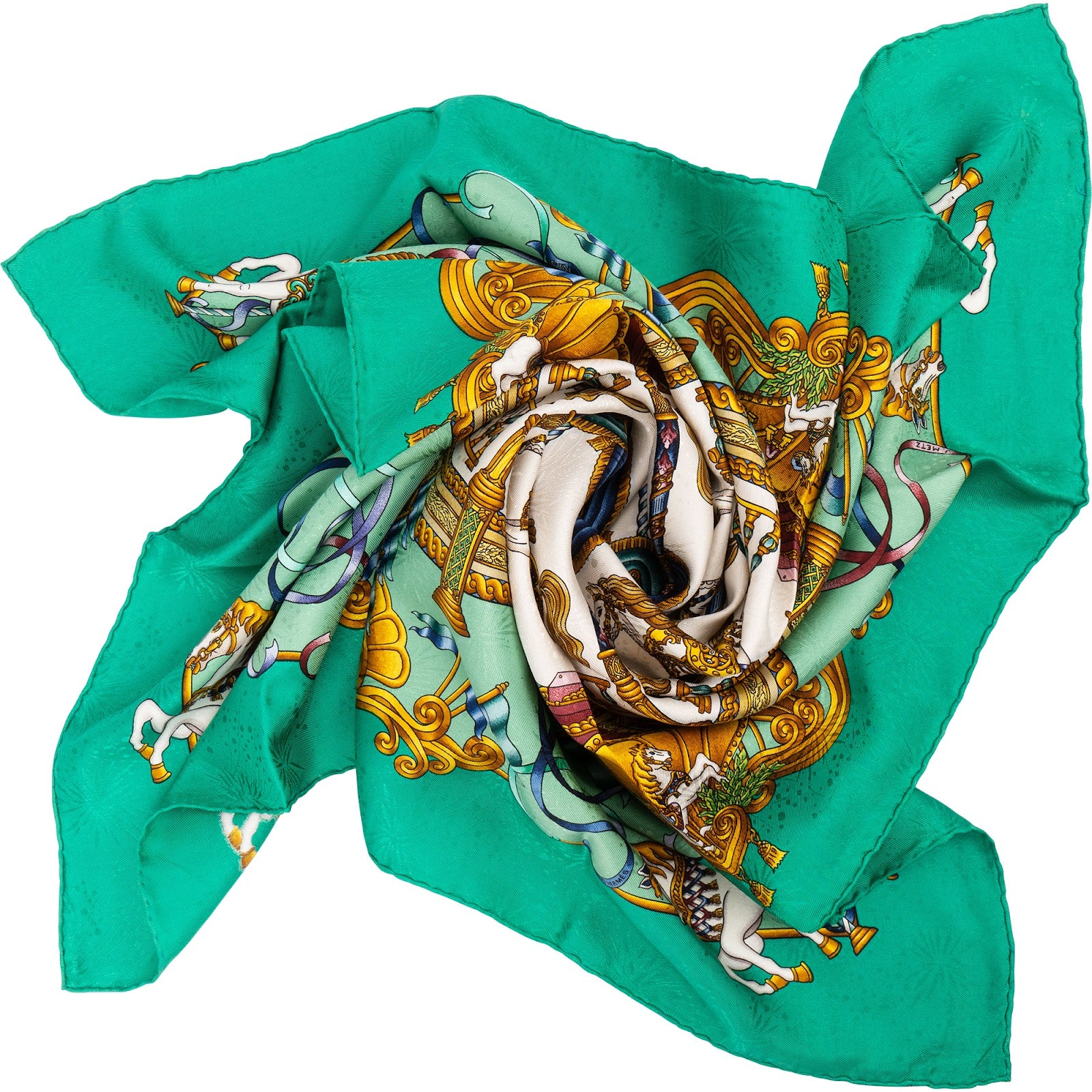 Hermès Carrousel Silk Carre 90 Tuch