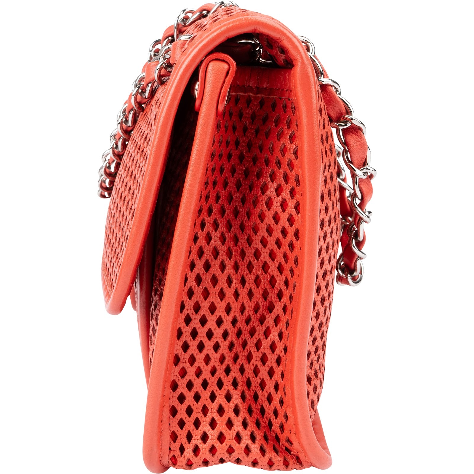 Chanel - Perforated Leather Single Flap Shoulder Bag