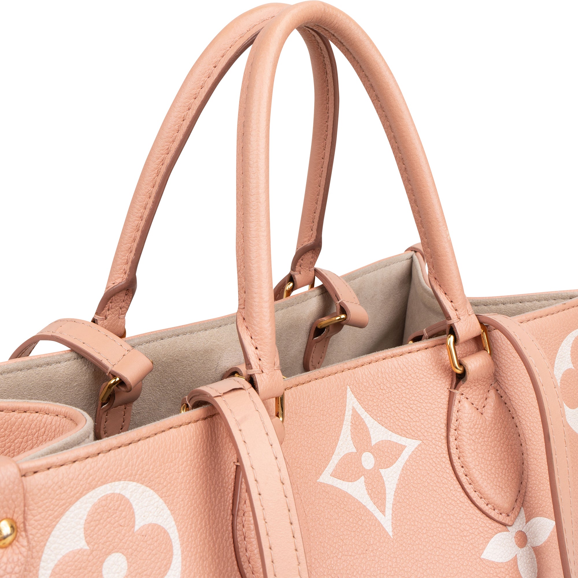 Louis Vuitton Leather Monogram Empreinte Giant OnTheGo MM Handbag