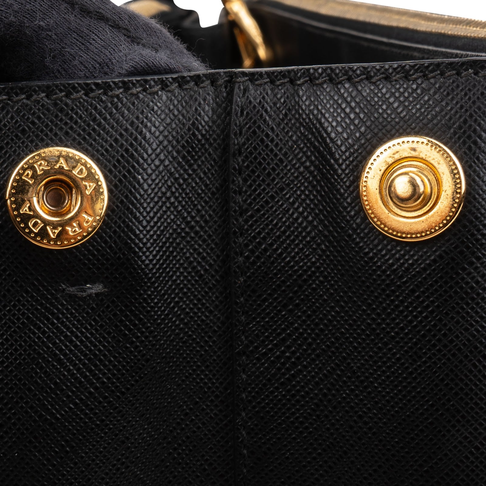 Prada Black Saffiano Leather Galleria Handbag