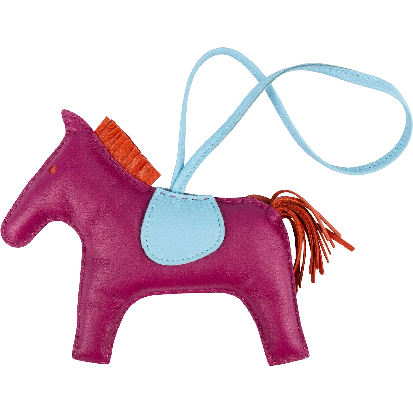Hermès - Tricolor Leather Rodeo GM Pendant