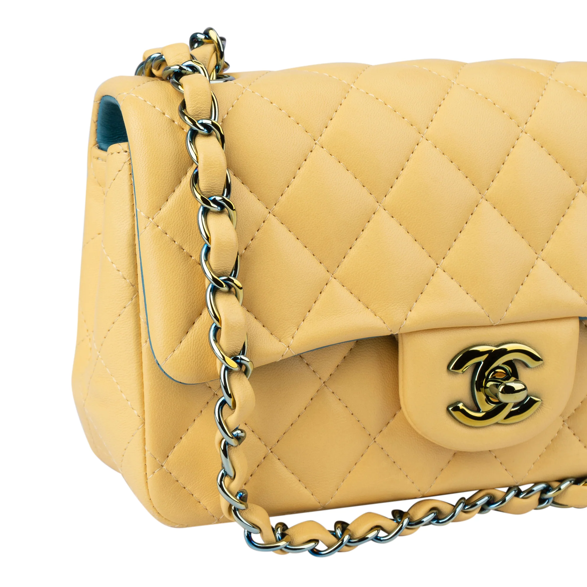 Chanel Quilted Lambskin Single Flap Crossbody Bag