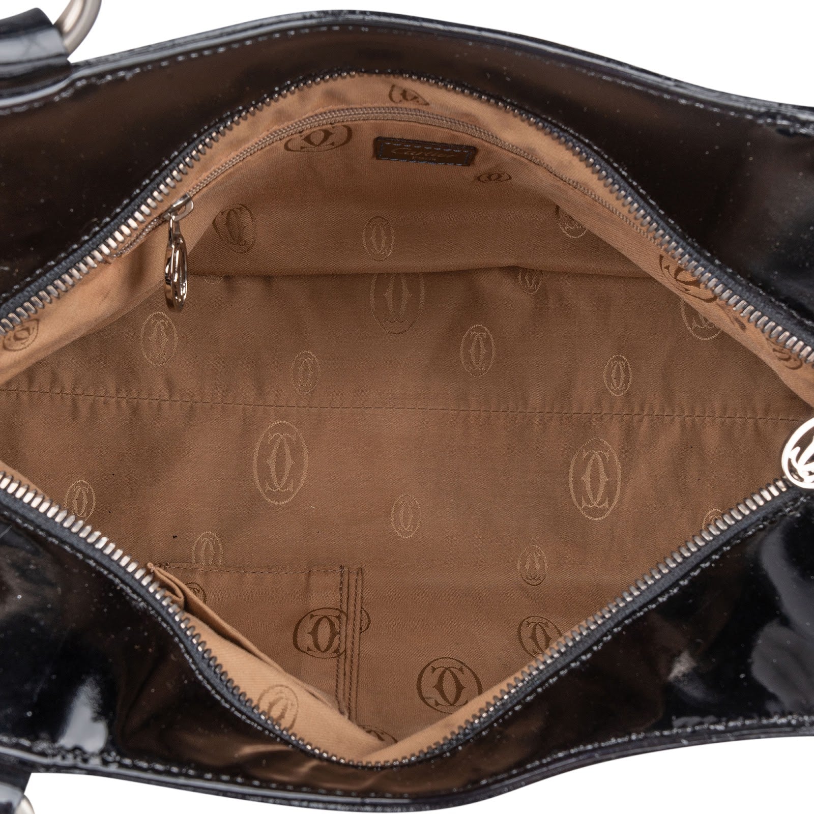 Cartier Black Patent Leather Marcello de Cartier Handbag