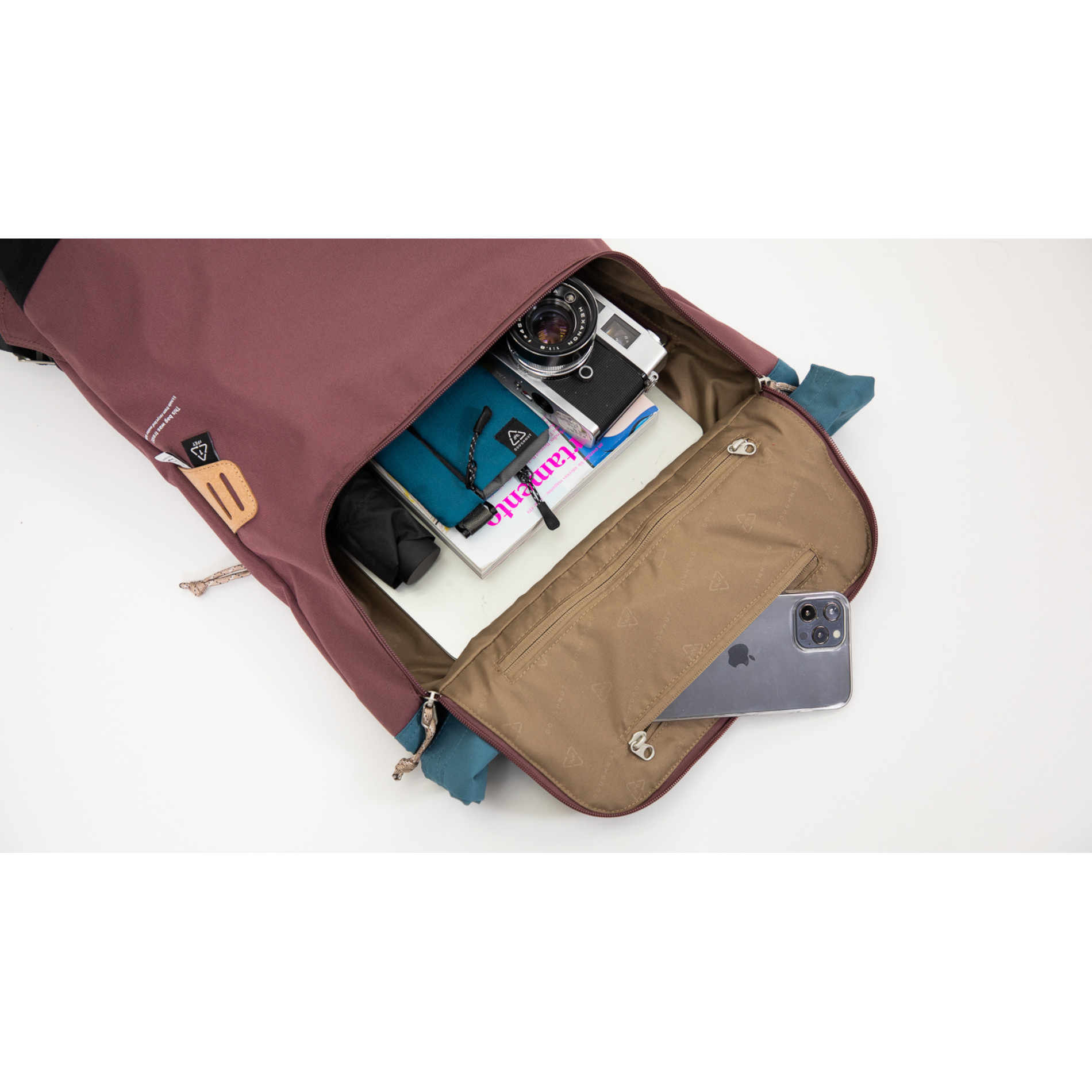 Christopher Reborn Backpack - plum x denim