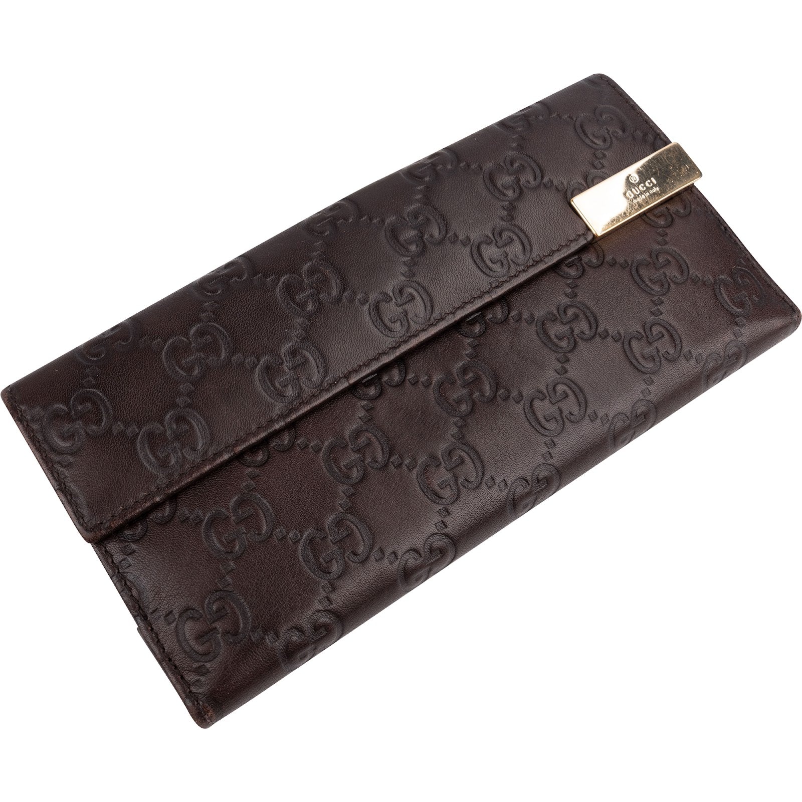 Gucci - Guccissima Metal Bar Continental Wallet