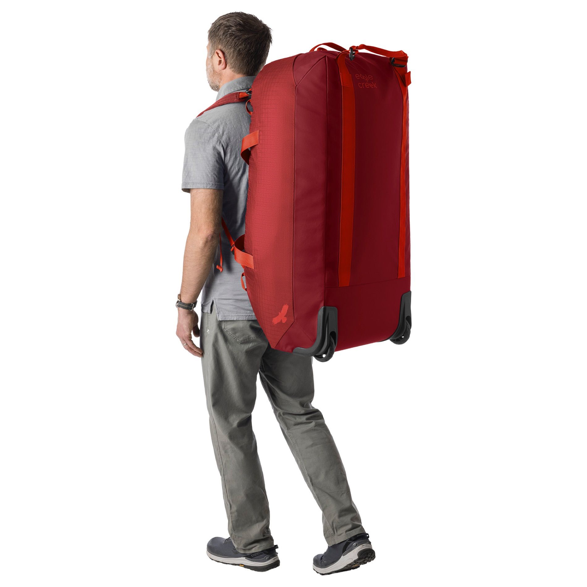 No Matter What Rolling Duffel 120L - cranberry red