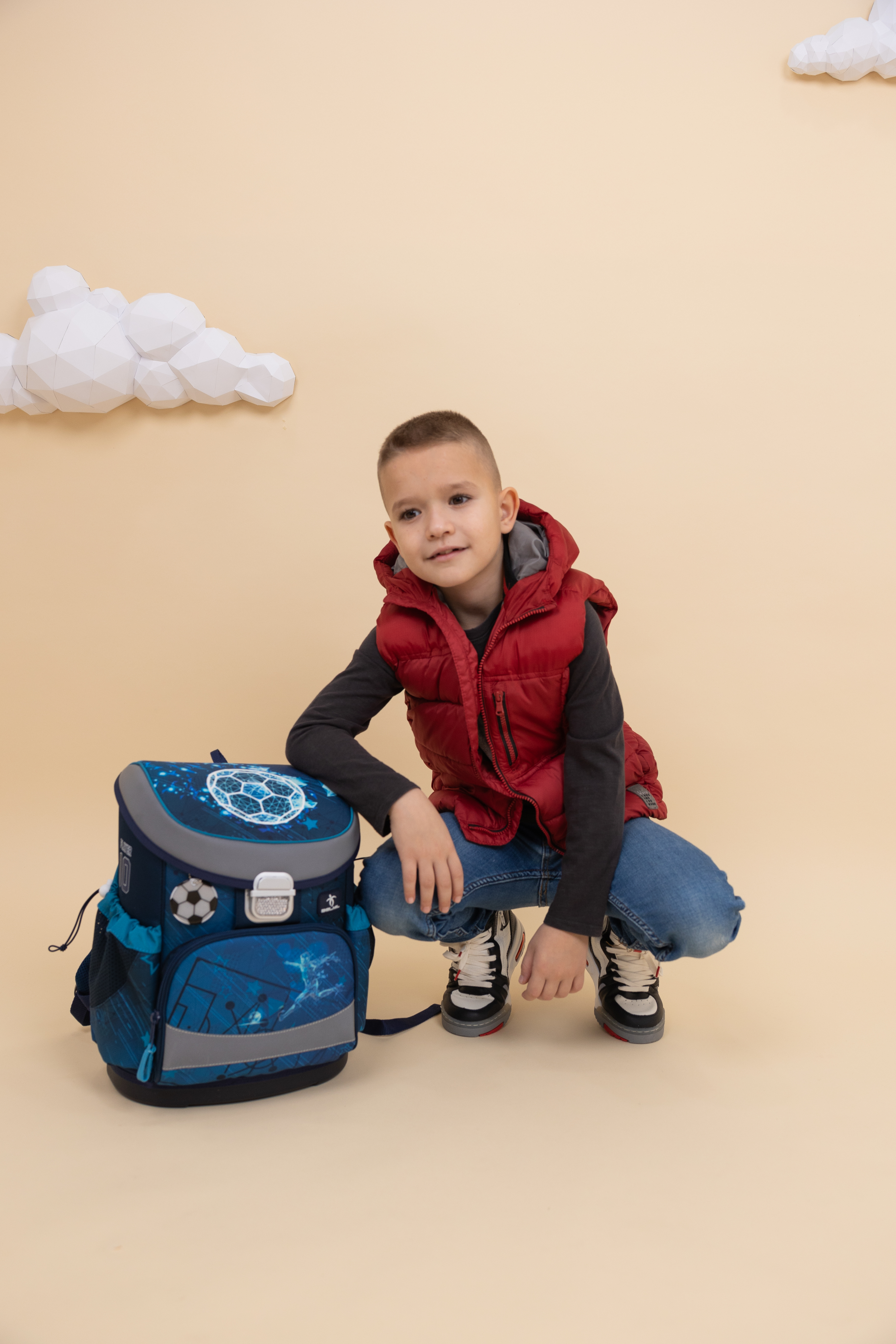 Mini-Fit Schulranzen Set 4-teilig mit Brustgurt - Footballers