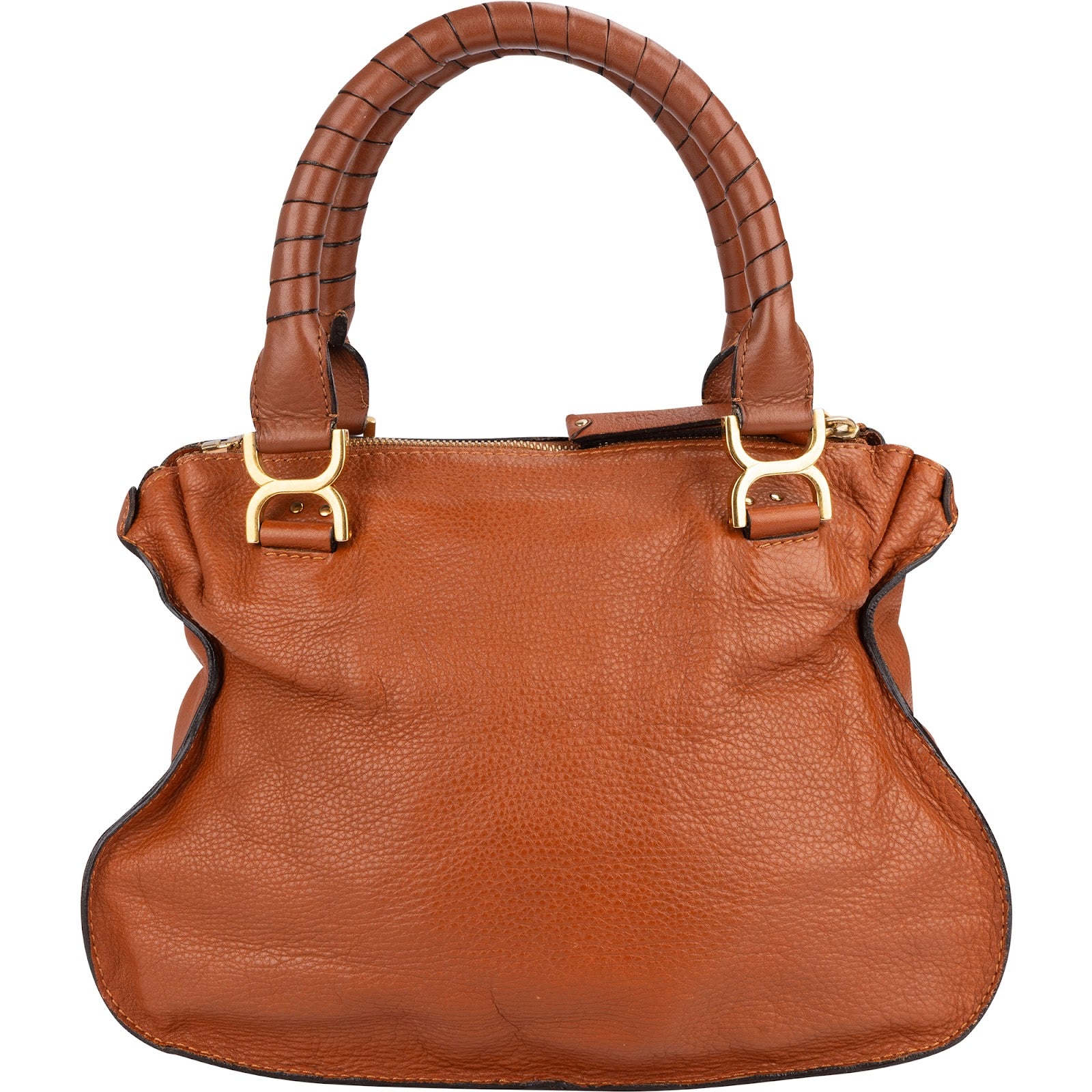 Chloé Grained Calfskin Marcie Satchel Handbag