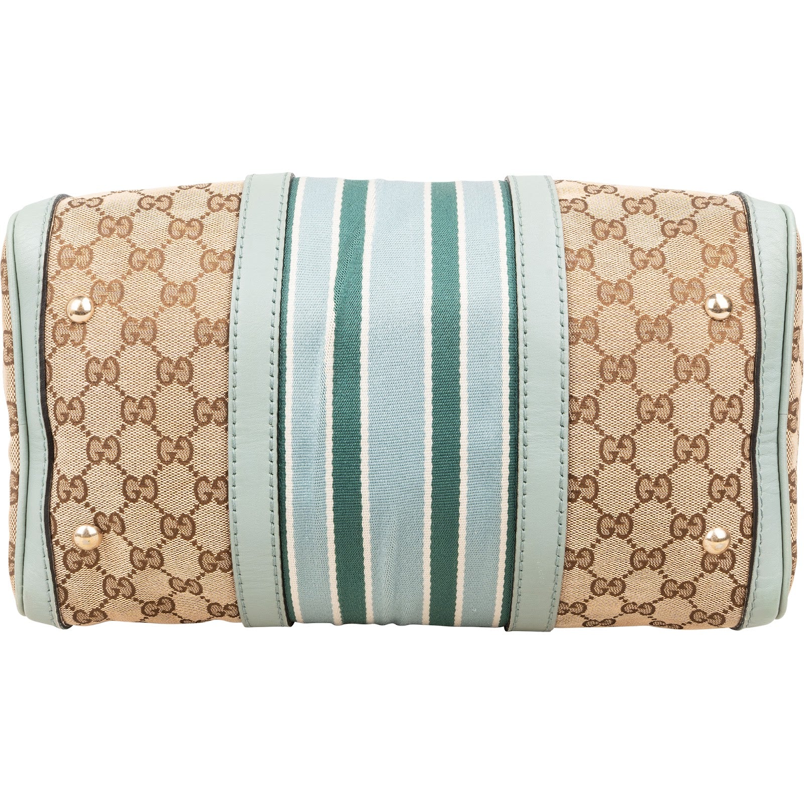 Gucci - Monogram GG Web Boston Bag