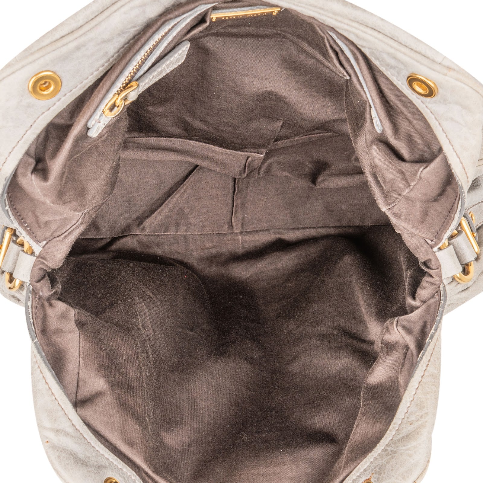 Miu Miu Vitello Lux Leather Padlock Handbag
