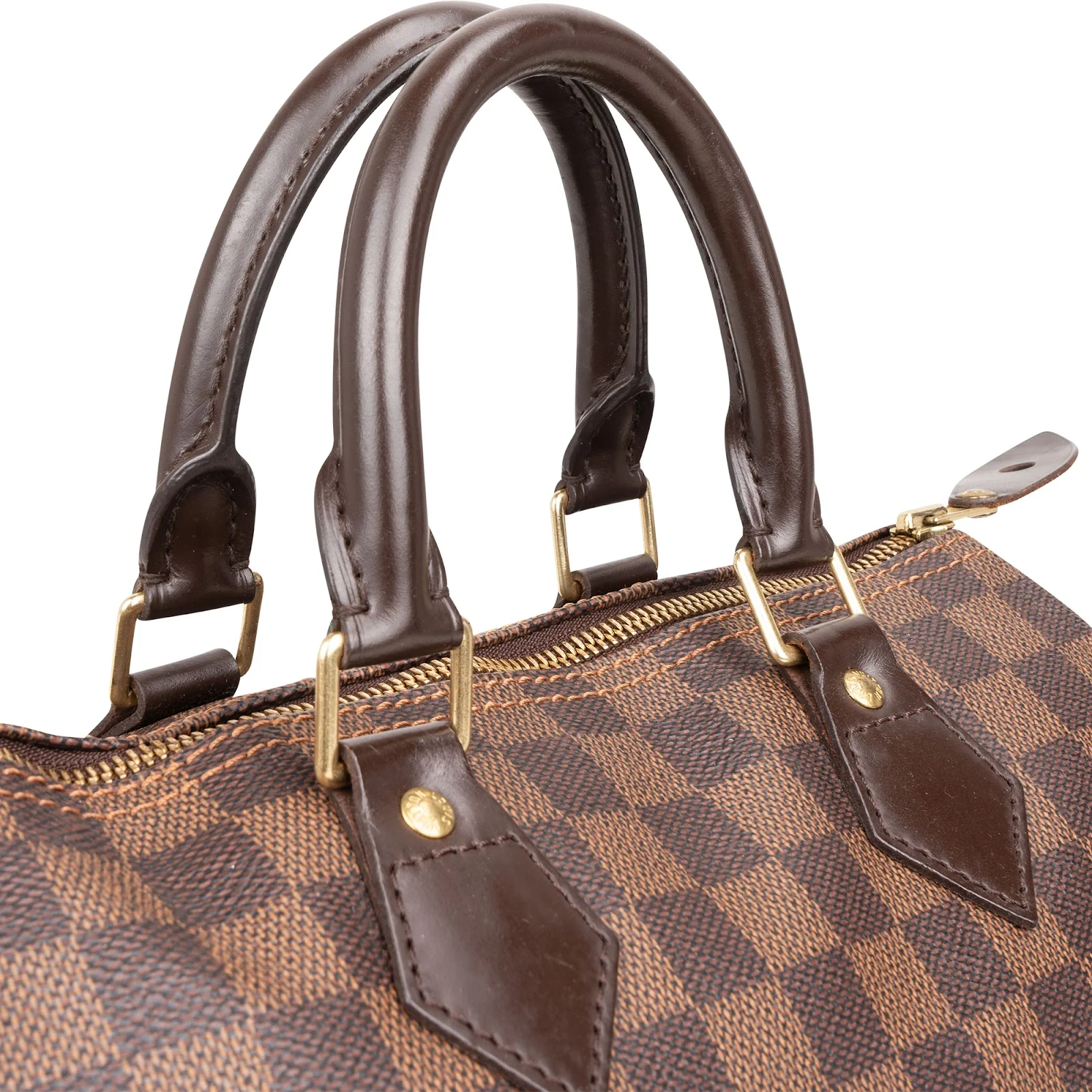 Louis Vuitton Monogram Damier Ebene Speedy 25 Boston Bag