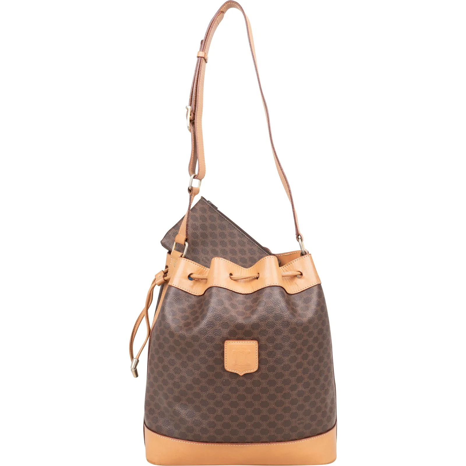 Celine Macadam Monogram Bucket Shoulder Bag