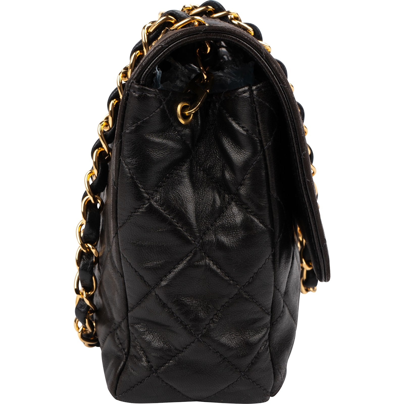 Chanel – Sac à bandoulière moyen à rabat unique, matelassé souple