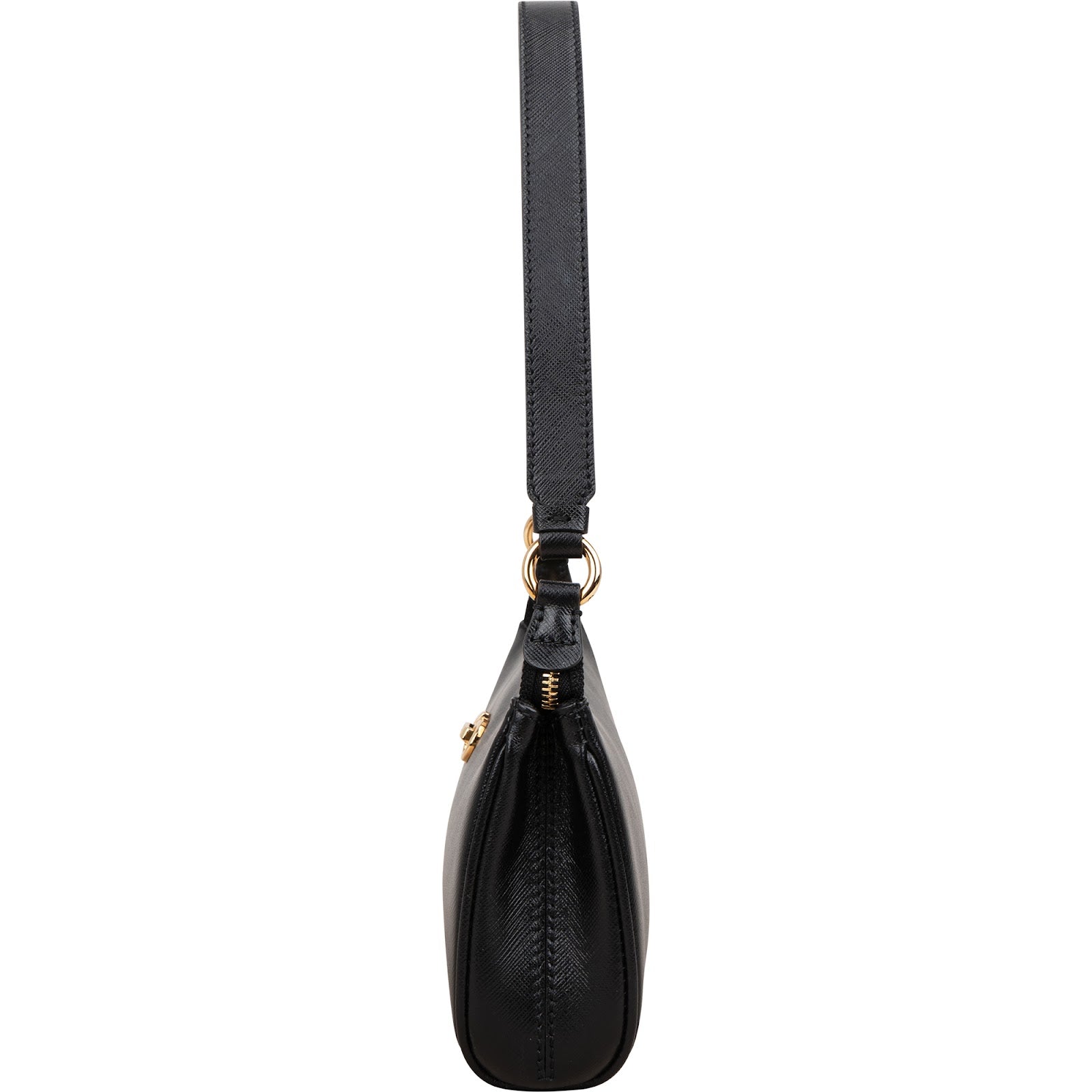 Salvatore Ferragamo Saffiano Leather Gancini Baguette Shoulder Bag