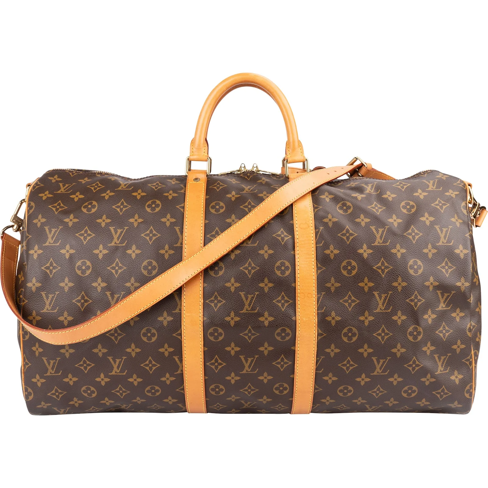 Louis Vuitton Monogram Canvas Keepall 55 Bandoulière Travel Bag