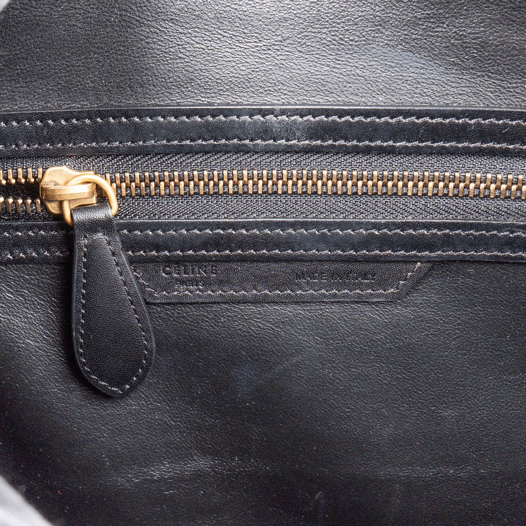 Céline Tricolor Leather Luggage Handbag