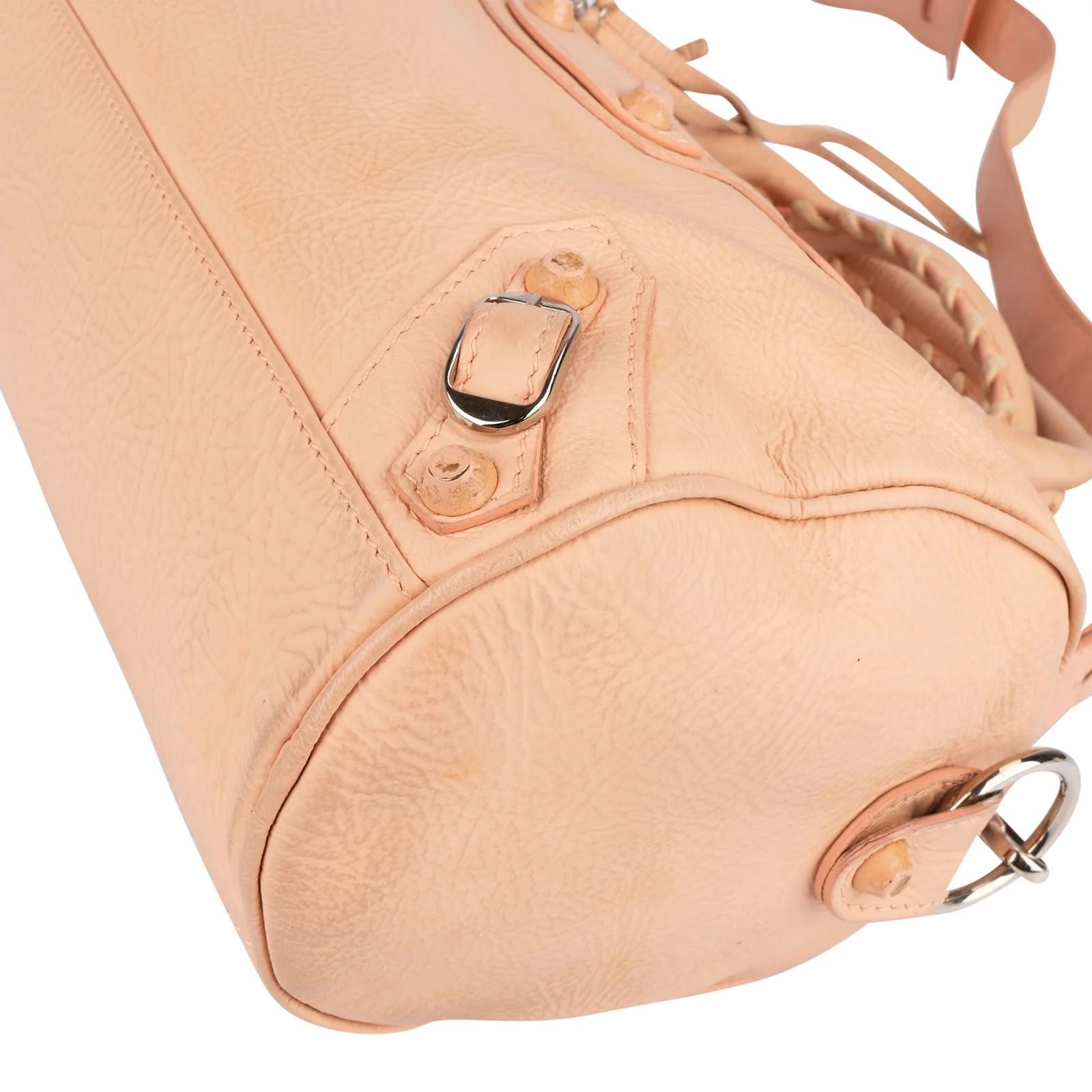 Balenciaga Pink Leather Mini City Handbag