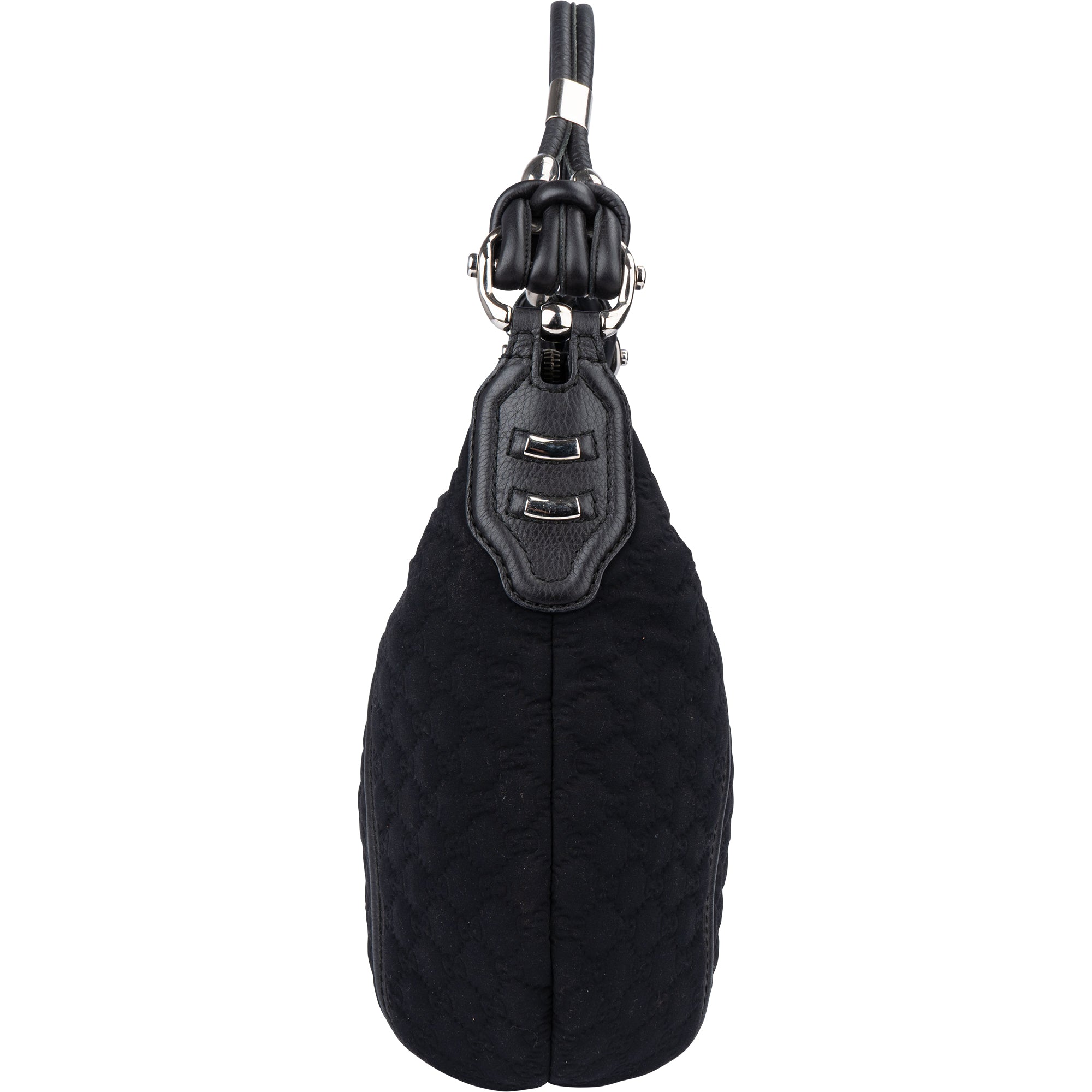 Gucci GG Monogram Bamboo Hobo Bag