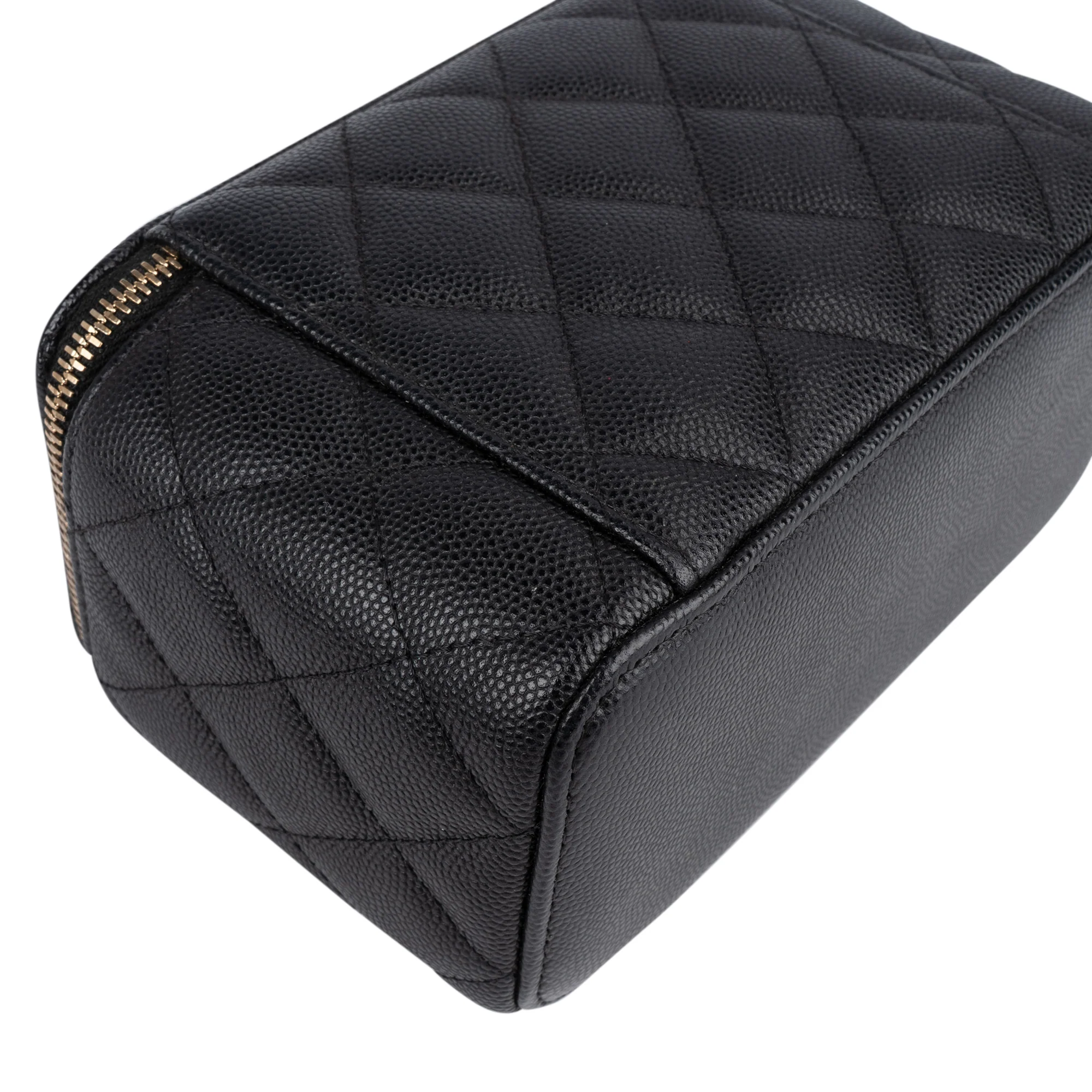 Chanel Quilted Caviar Leather Vanity Case Crossbody Bag