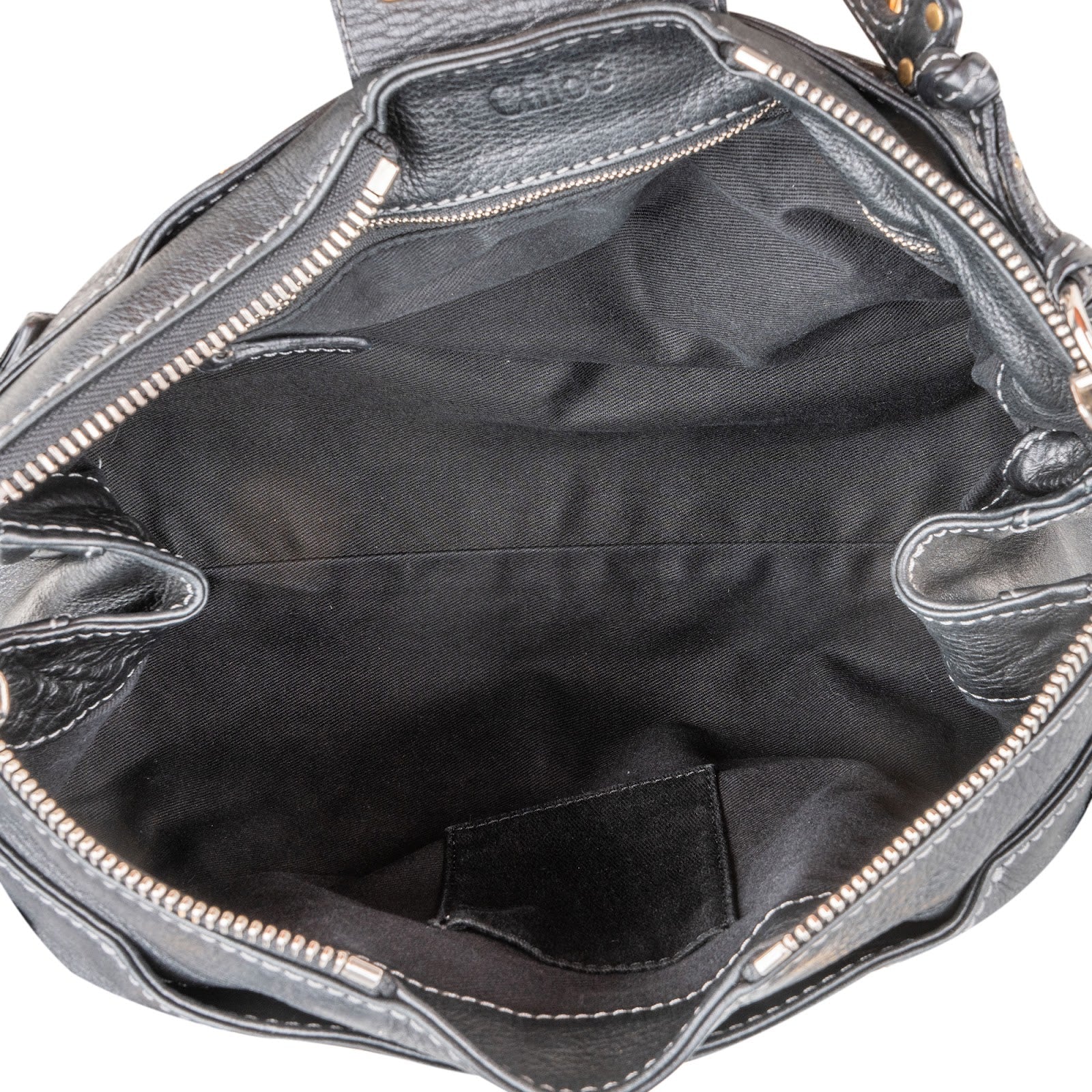 Chloé Black Leather Paddington Satchel Handbag