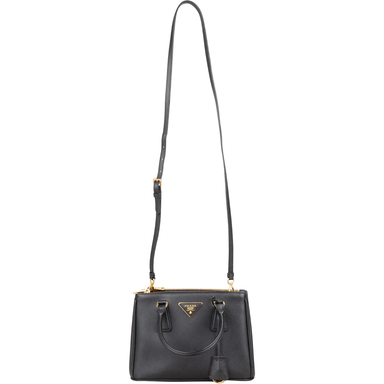 Prada Saffiano Leather Small Galleria Double ZIP Handbag