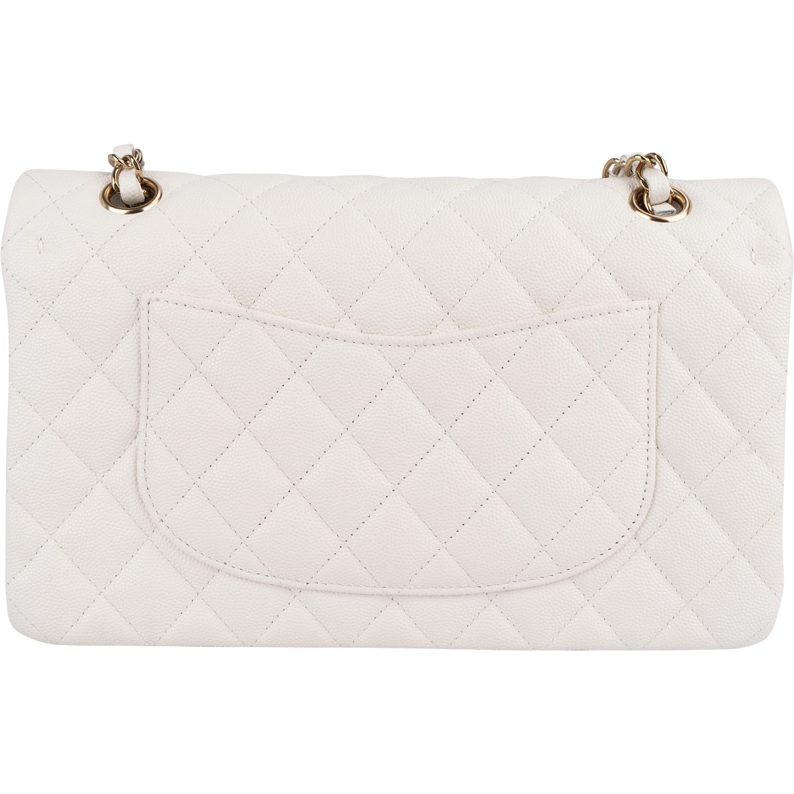 Chanel Quilted Caviar Leather Medium Double Flap Shoulder Bag