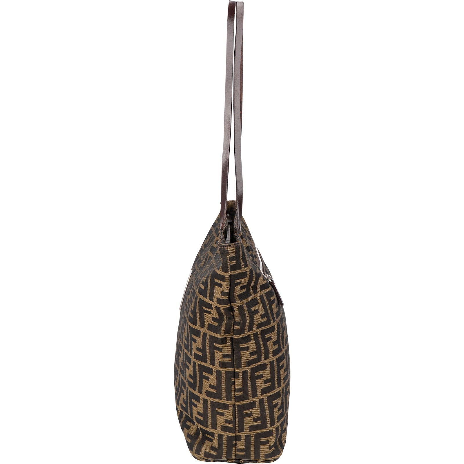 Fendi – Monogram Zucca Canvas Tote Schultertasche
