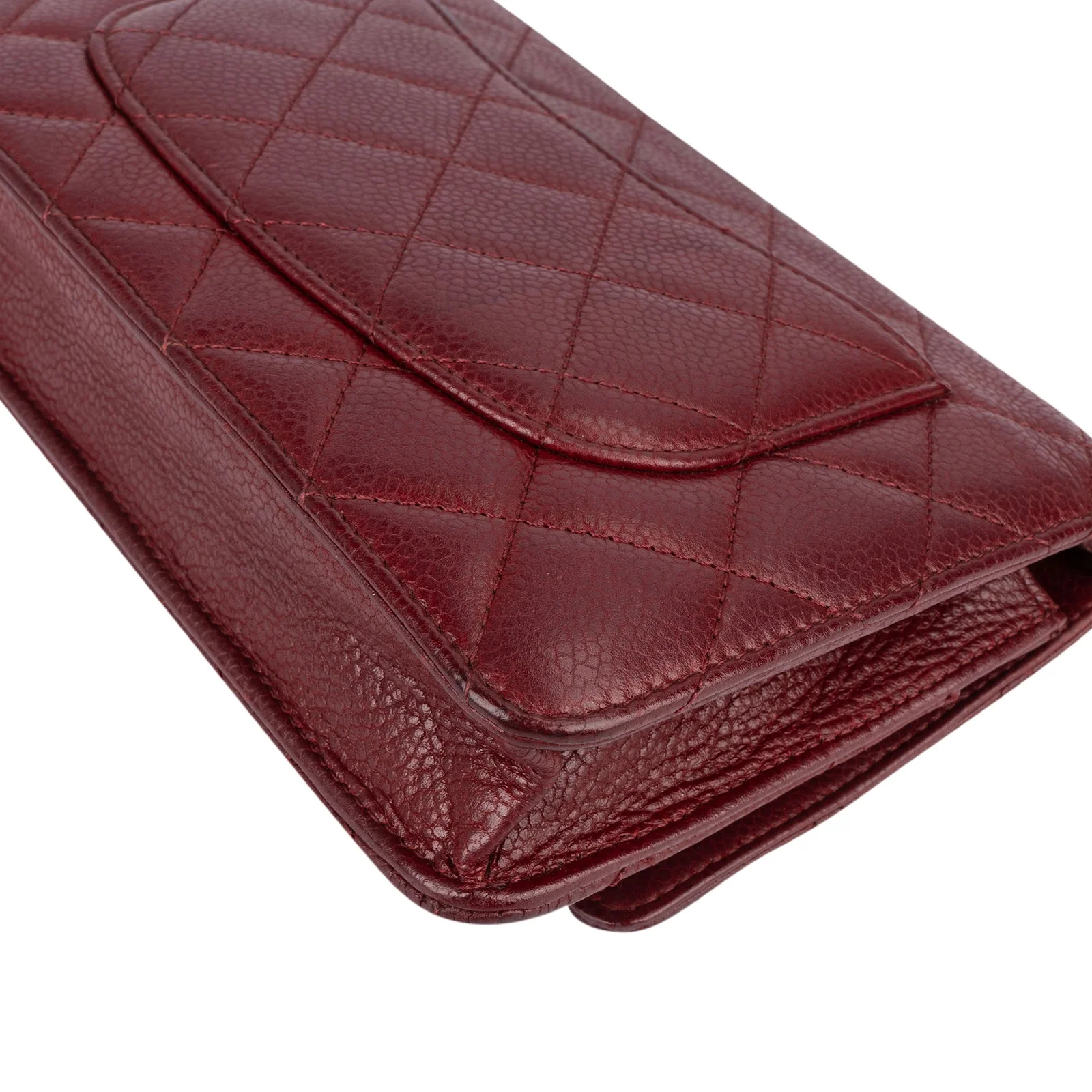 Chanel Quilted Caviar Leather Wallet On Chain Crossbody Bag
