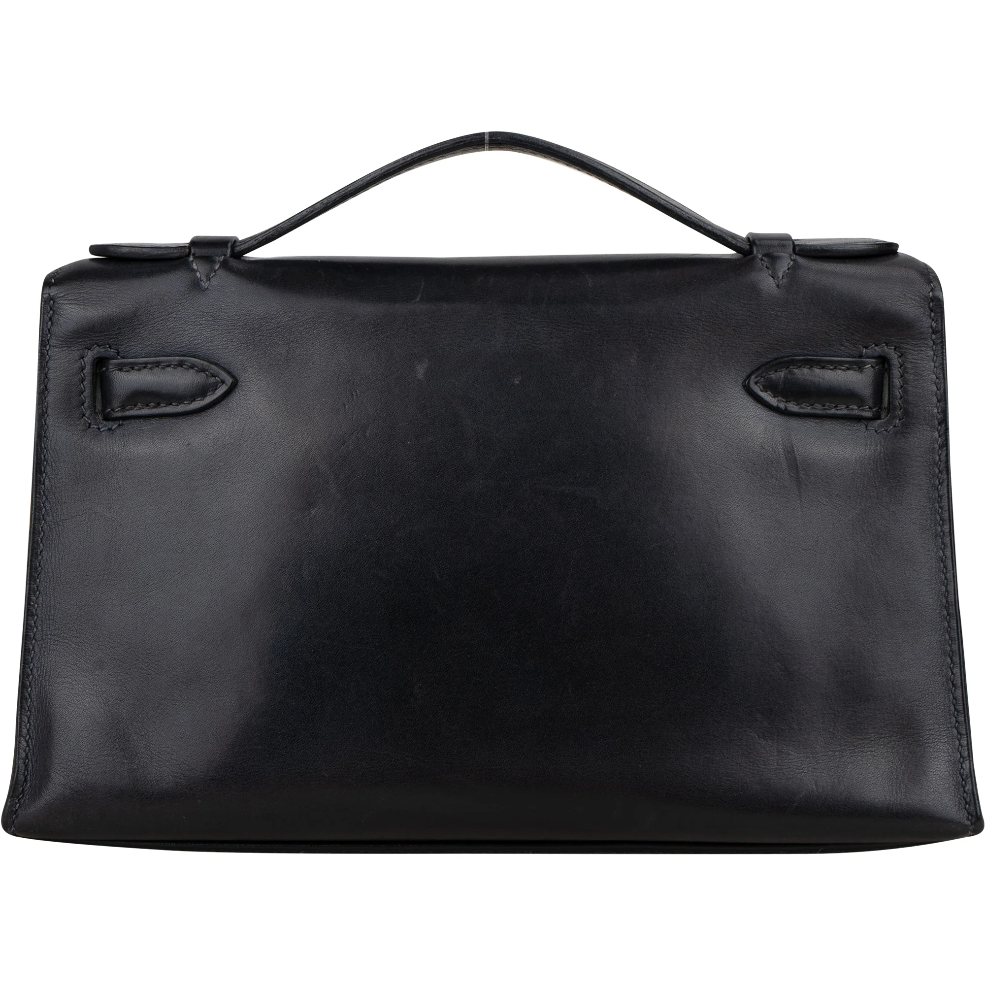 Hermès Noir Swift Leather Kelly Pochette Handbag