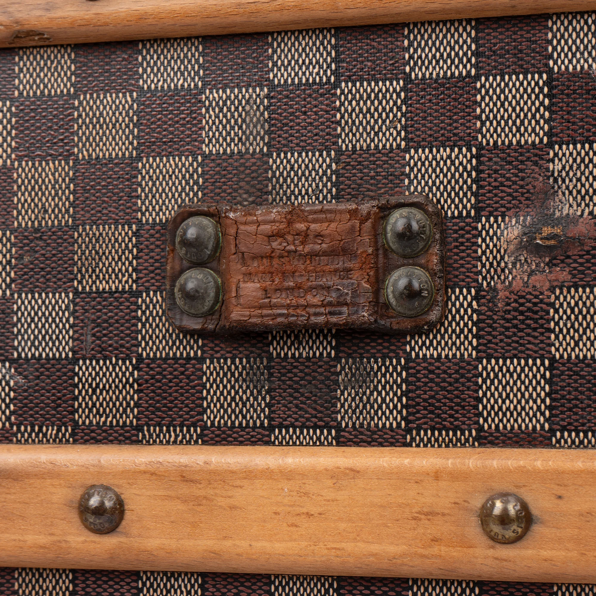 Louis Vuitton Damier Mark 2 c.1890s Courrier 100 Trunk Malle Koffer
