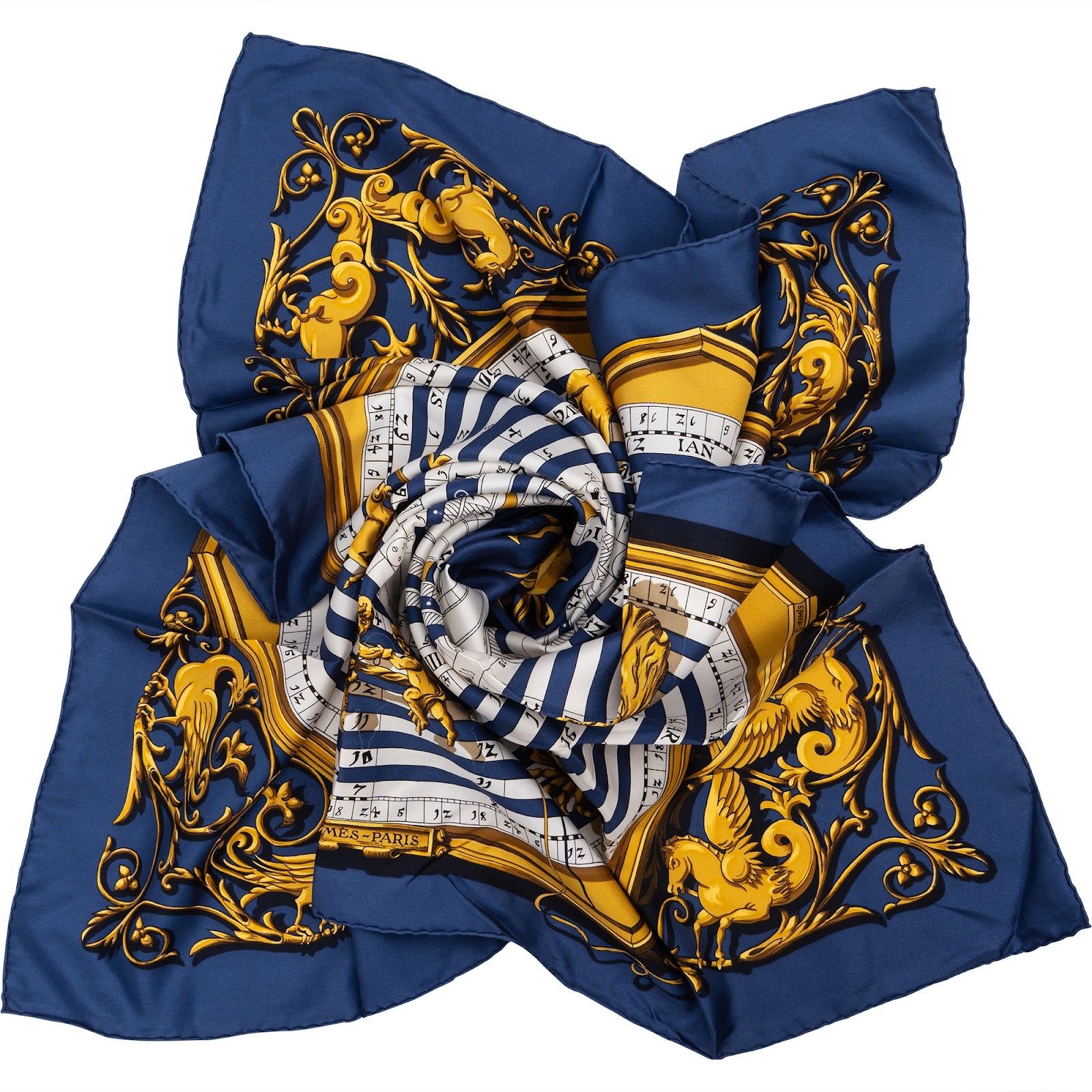 Hermès Dies et Hore Astrologie Silk 90 Tuch