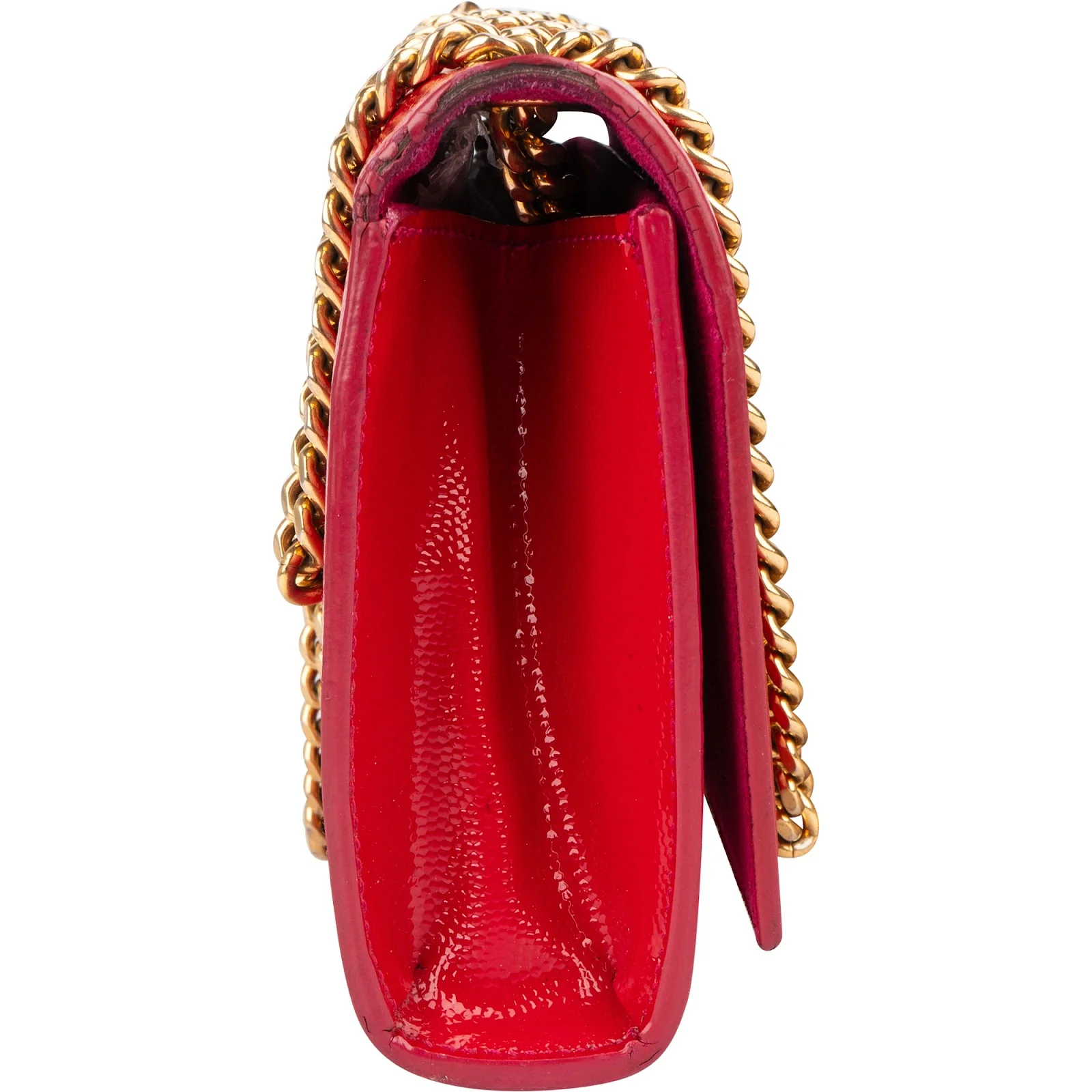 Saint Laurent Patent Leather Kate Chain Crossbody Bag