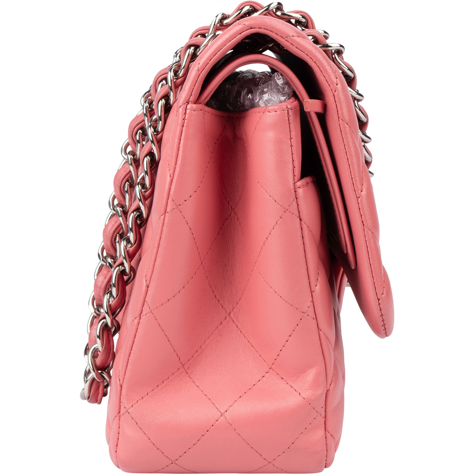 Chanel Quilted Lambskin Jumbo Double Flap Crossbody Bag