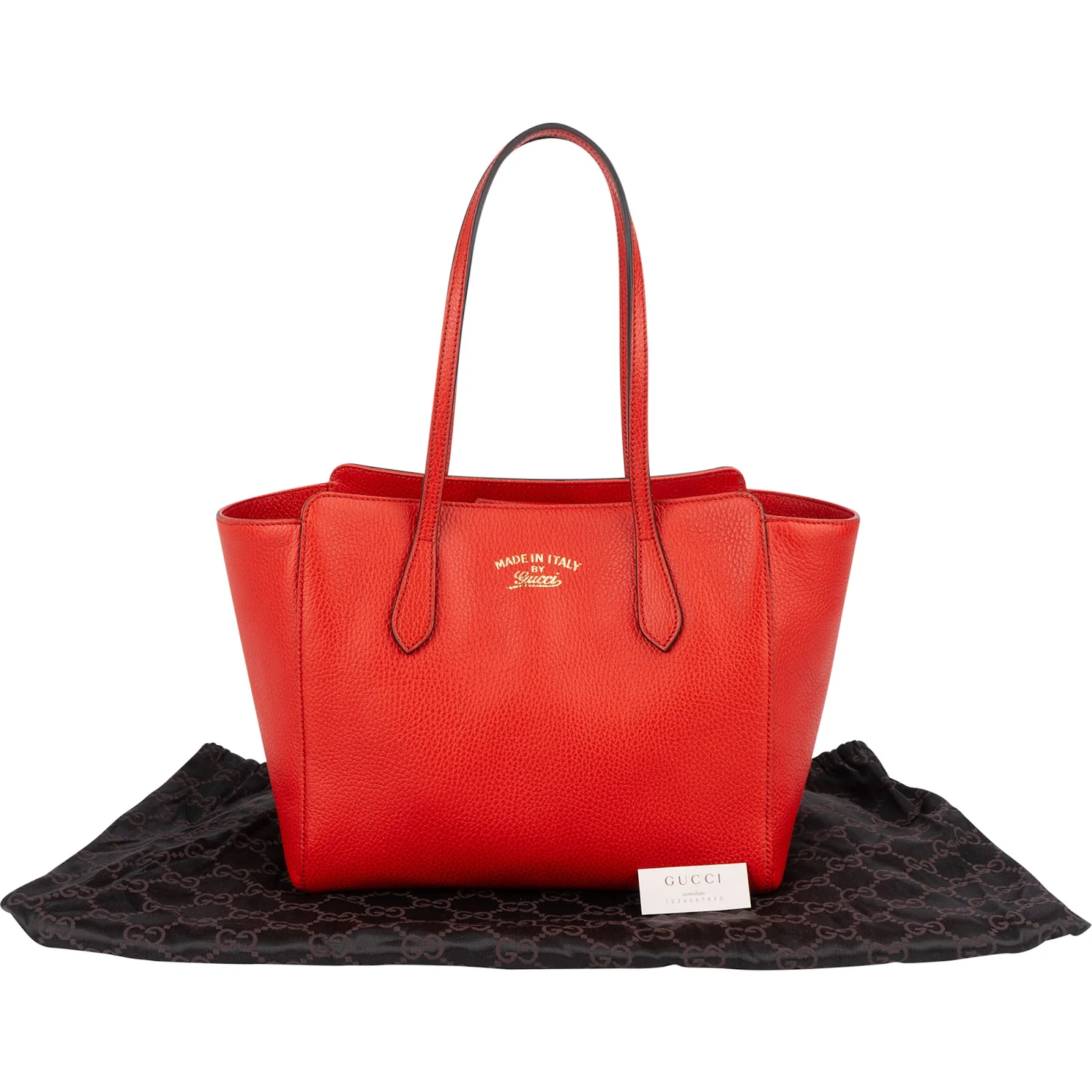 Gucci Red Leather Swing Shoulder Bag