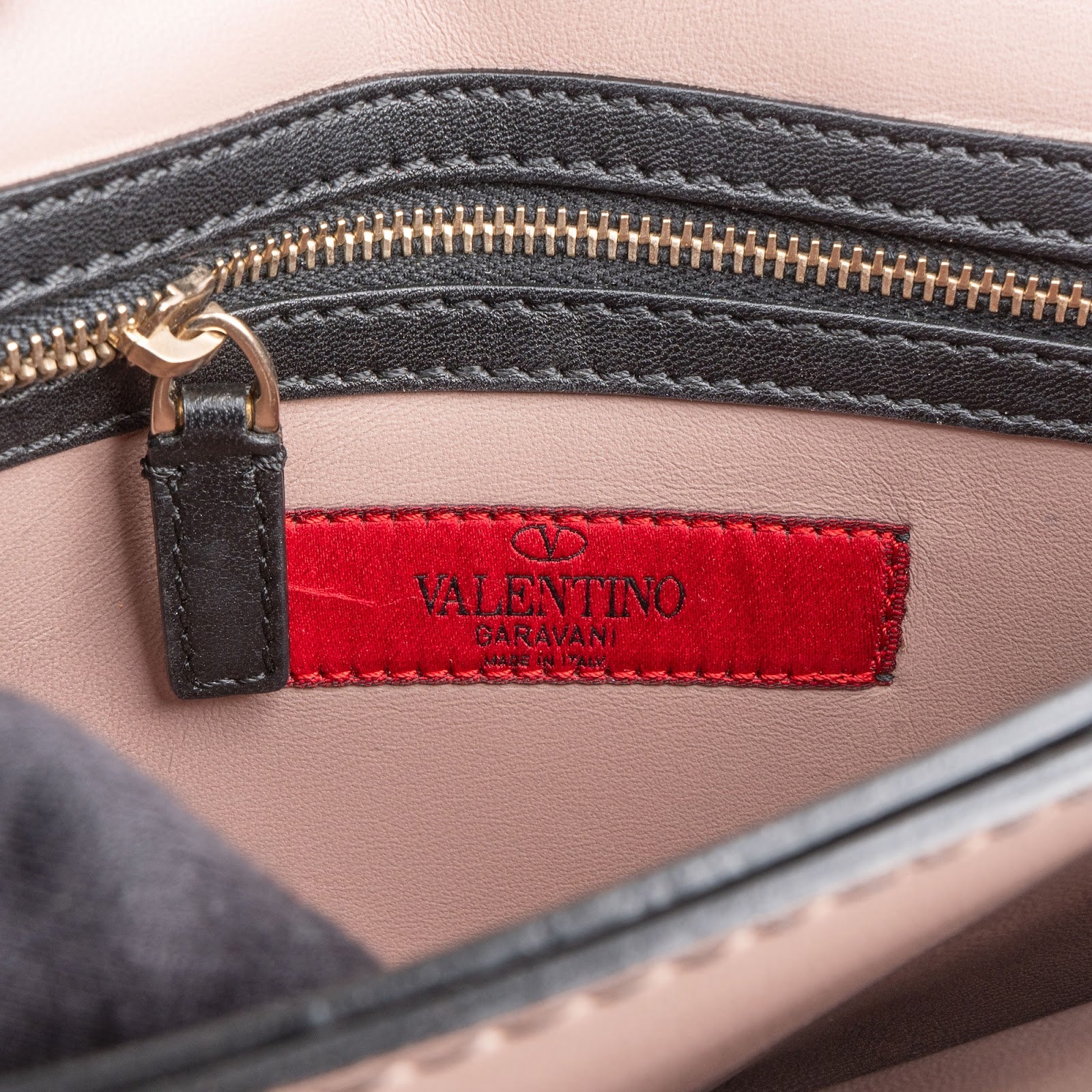 Valentino Garavani Black Leather Rockstud Clutch