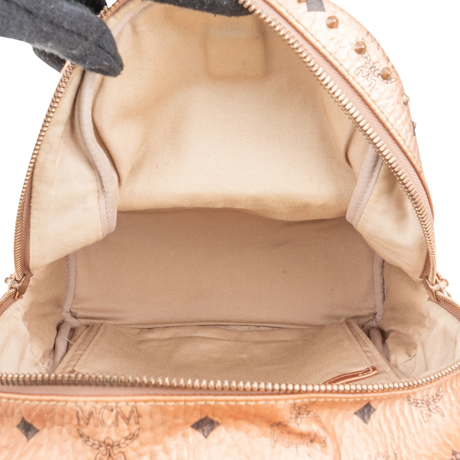 MCM Visetos Monogram Metallic Stark Studded Backpack