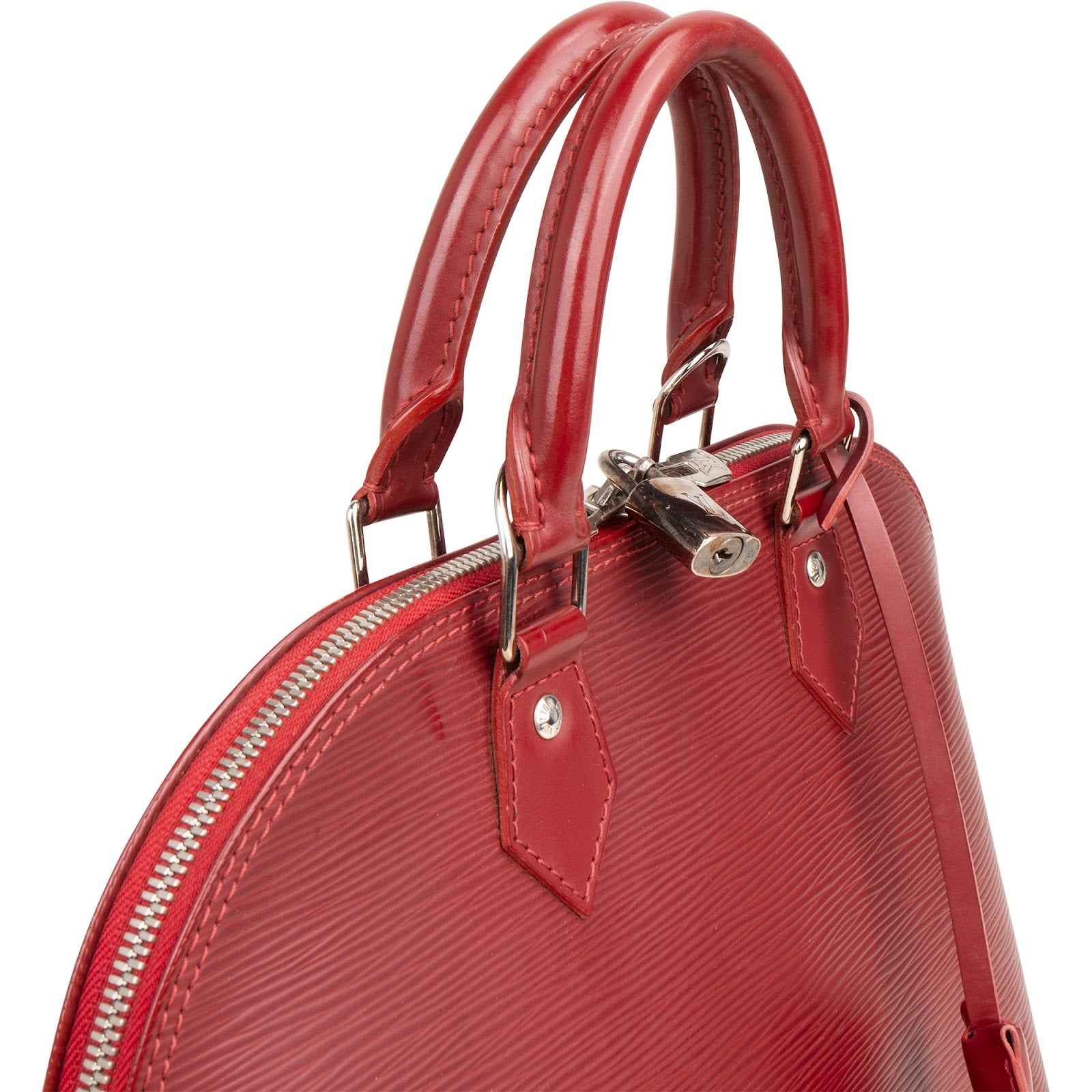 Sac à main Alma PM Louis Vuitton en cuir Epi rouge