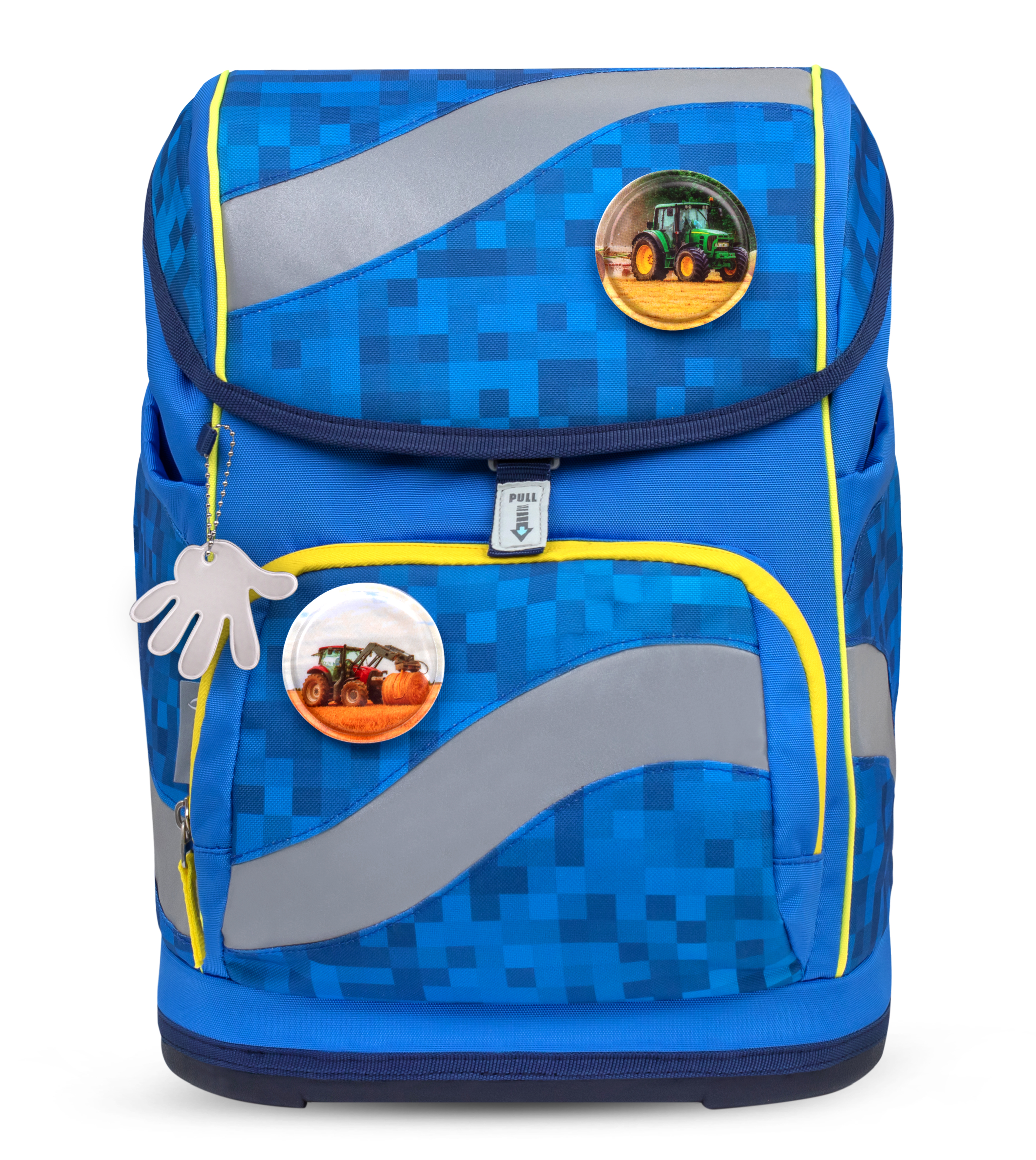 Smarty Schulranzen Set 5-teilig mit 6 Patches - Funky Blue