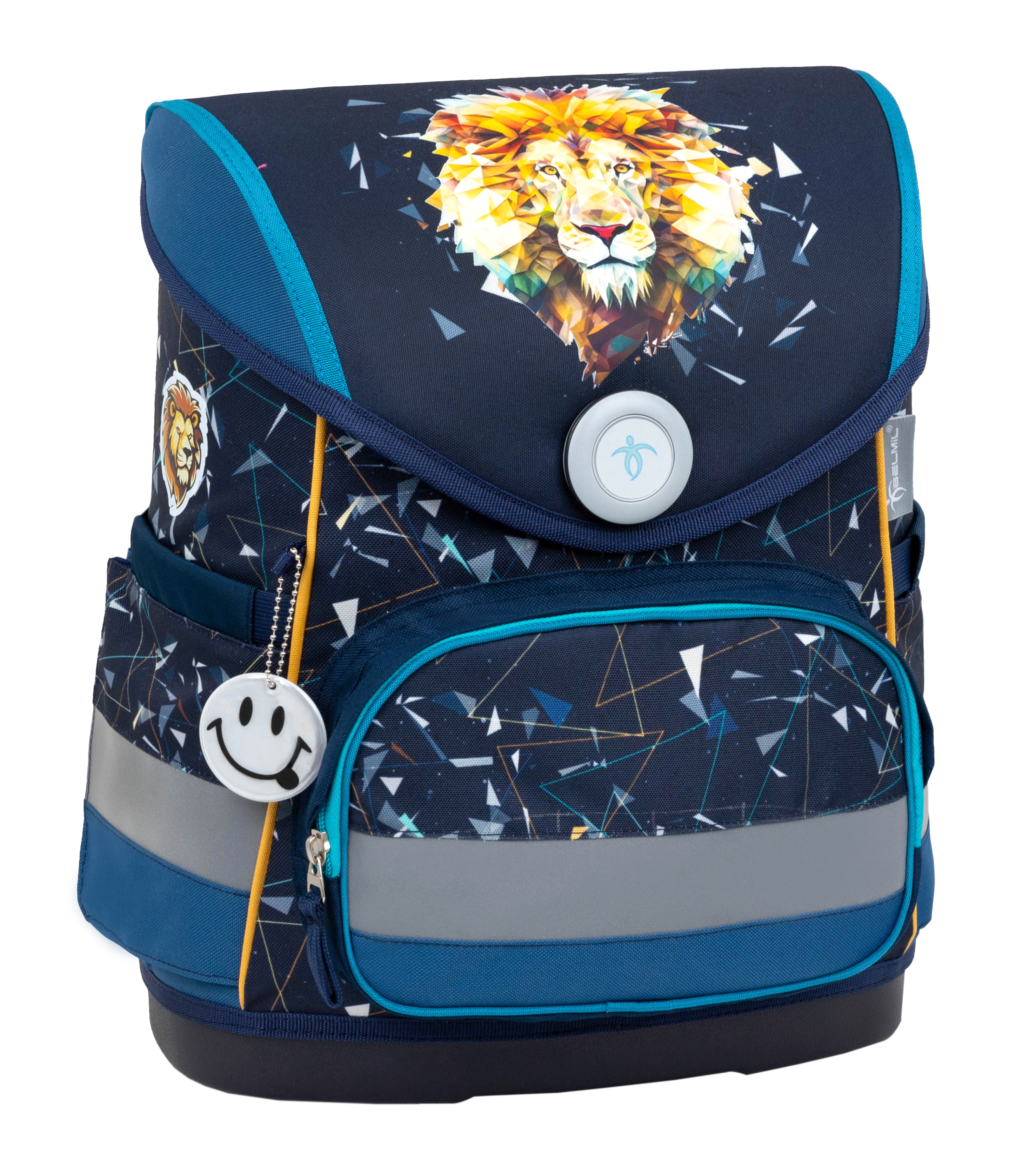 Compact satchel set 4-piece with chest strap - Lion
