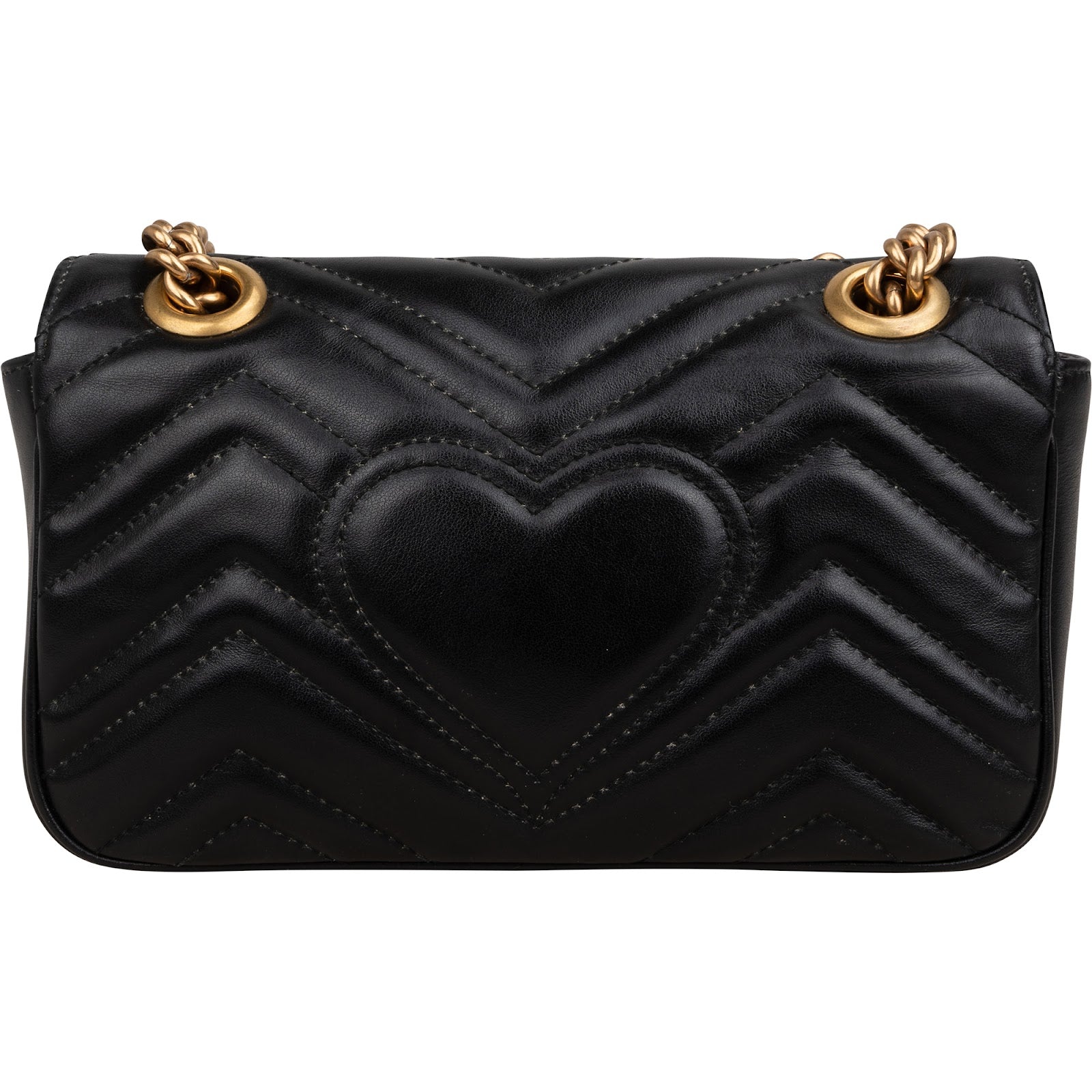 Gucci Chevron Matelassé Leather GG Marmont Small Shoulder Bag