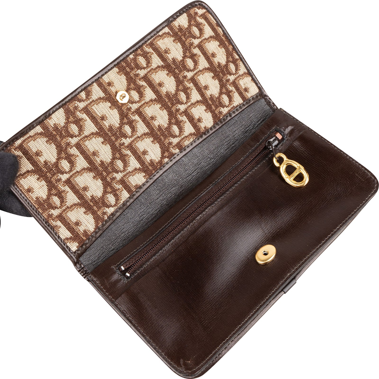Christian Dior Monogram Trotter Canvas CD Flap Wallet