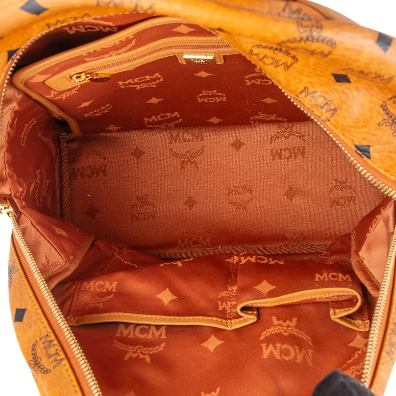 MCM Monogram Visetos Studded Backpack